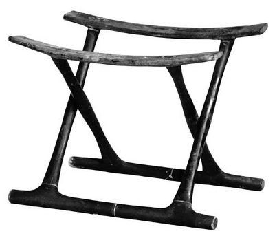Folding chair from Thebes in Egypt, dating to around 1400 BC.