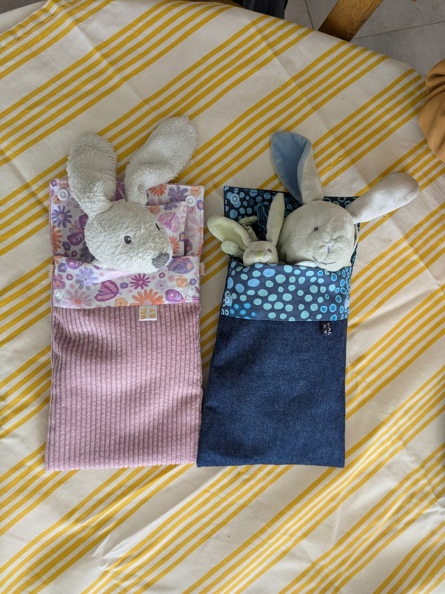 Nous avons acheté ces sacs de couchages pour doudous lors du festival de sanem