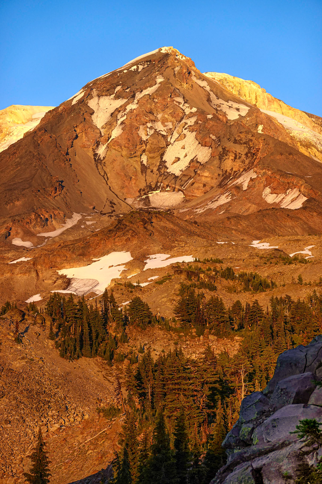 Mt Adams pinnacle at sunset