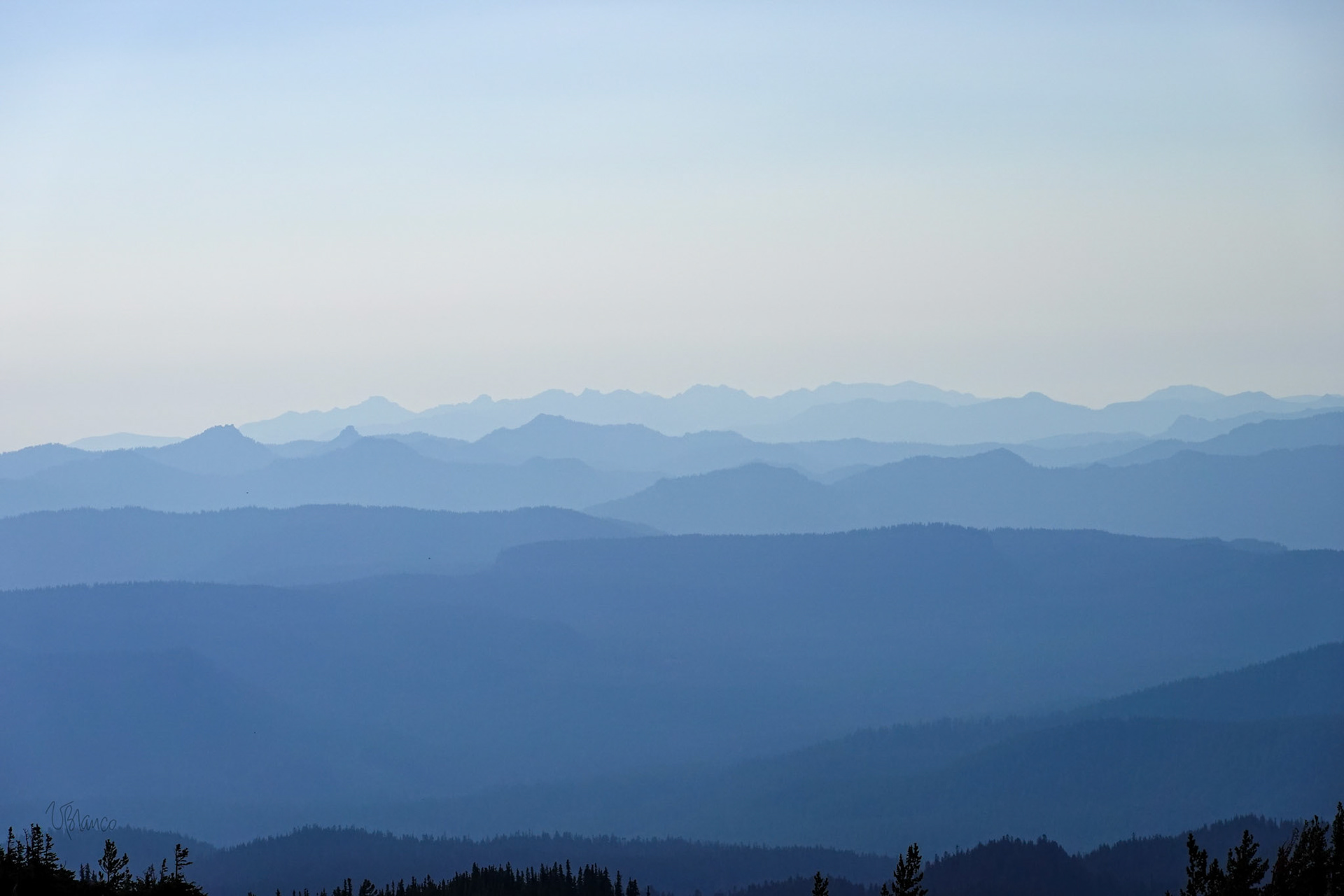 Gifford Pinchot National Forest from High Camp/Mt Adams