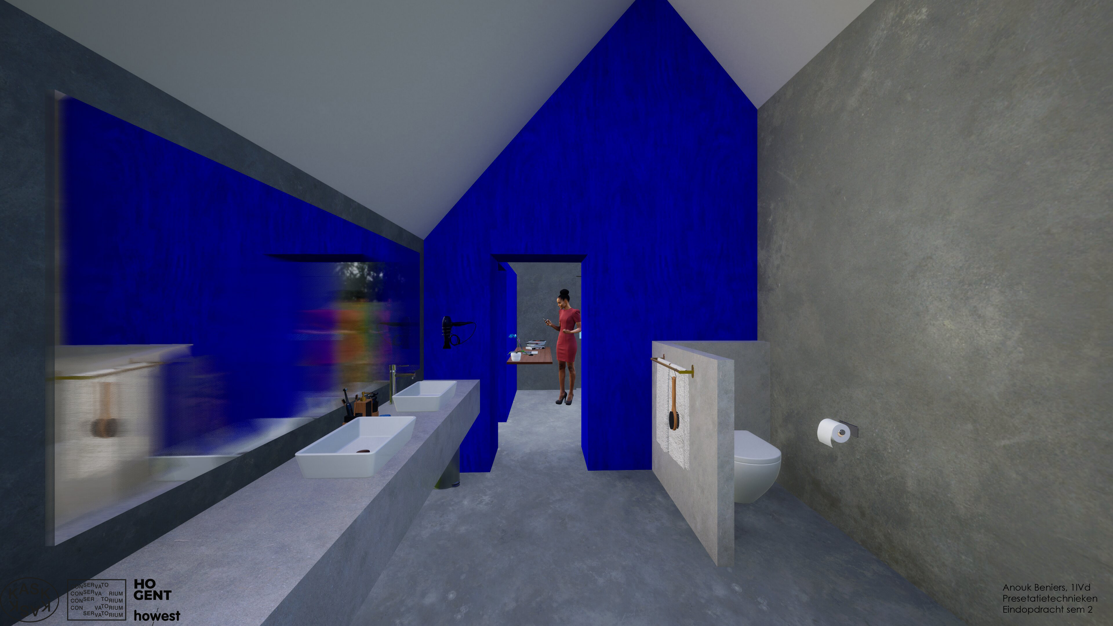 The bathroom of the large bedroom on the first floor