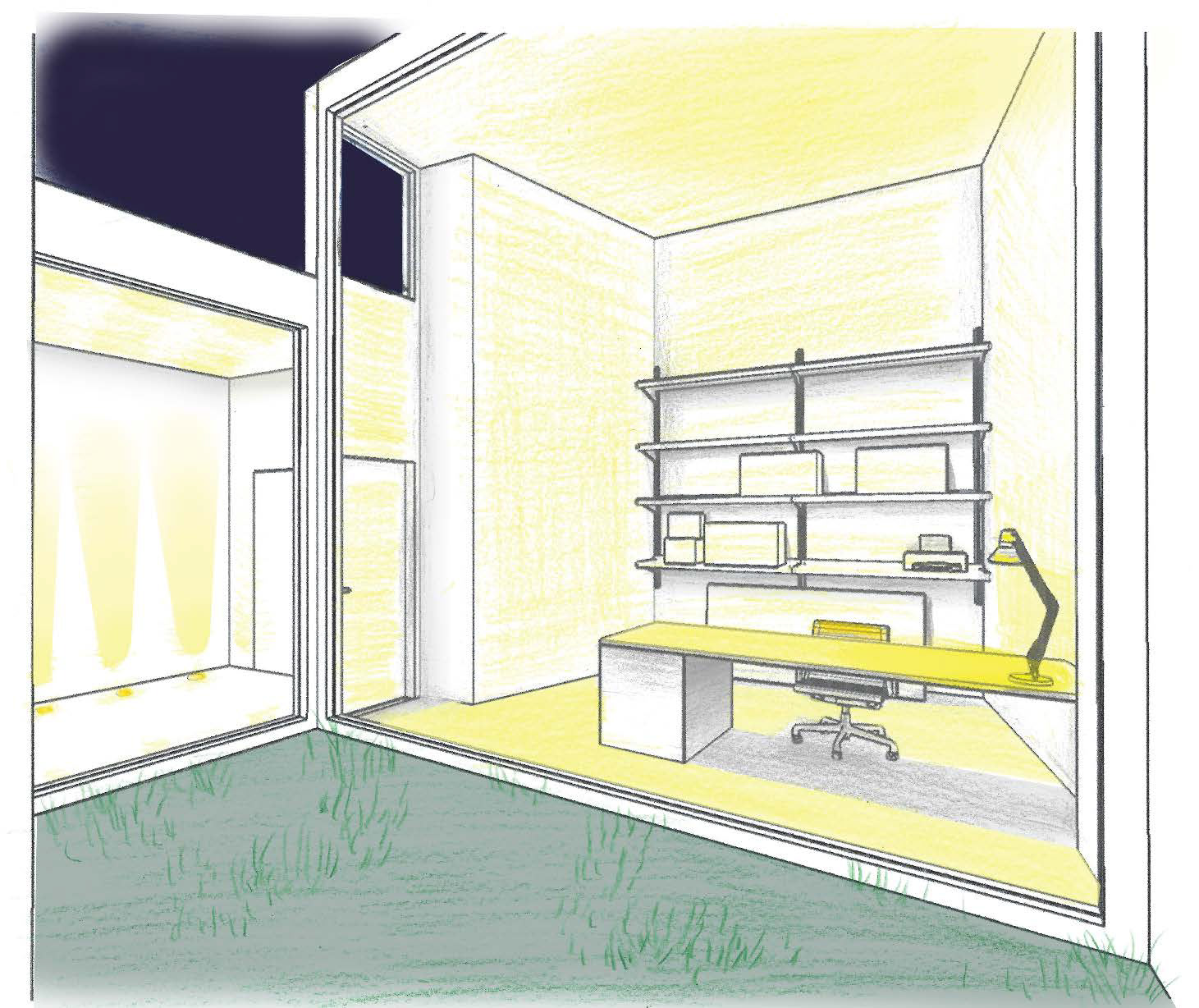 Light study office