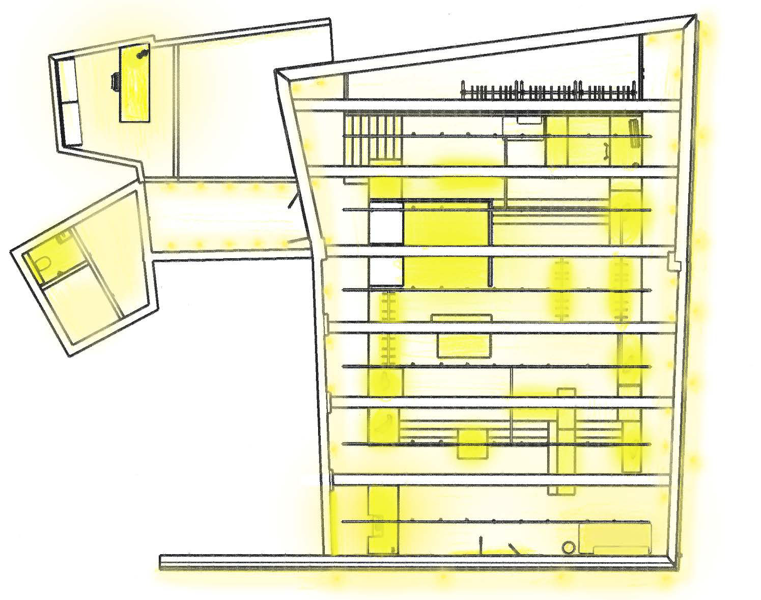 Light study floor plan
