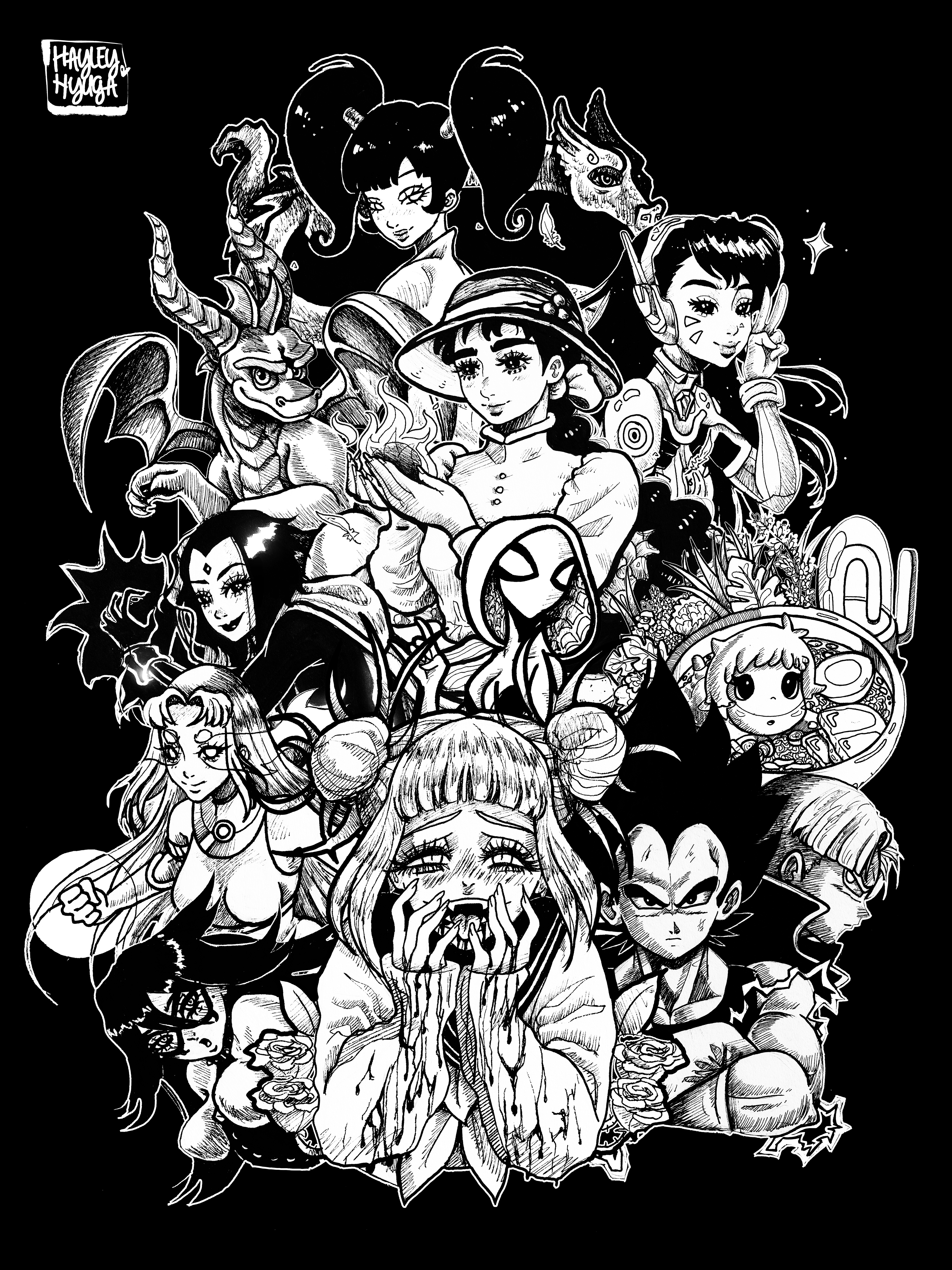 Character fanart collage (I do not claim to own these characters)