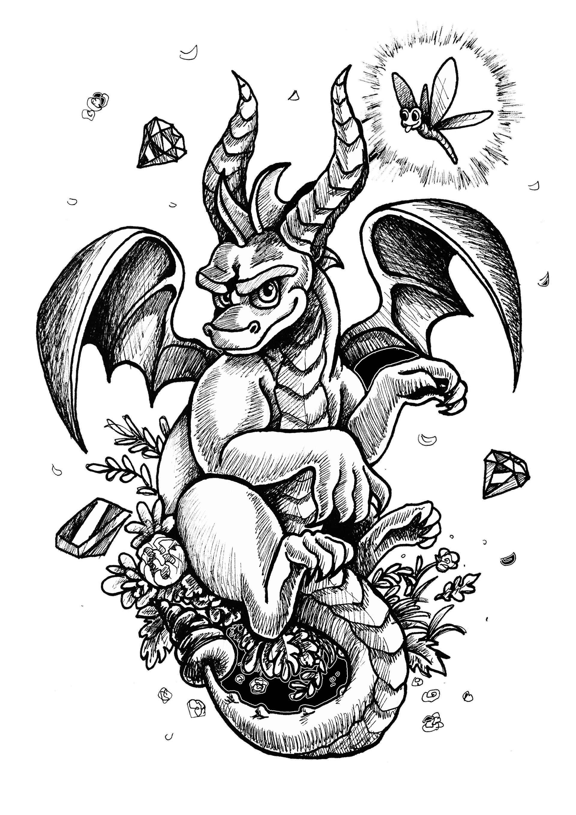 Spyro fanart (I do not claim to own this character)
