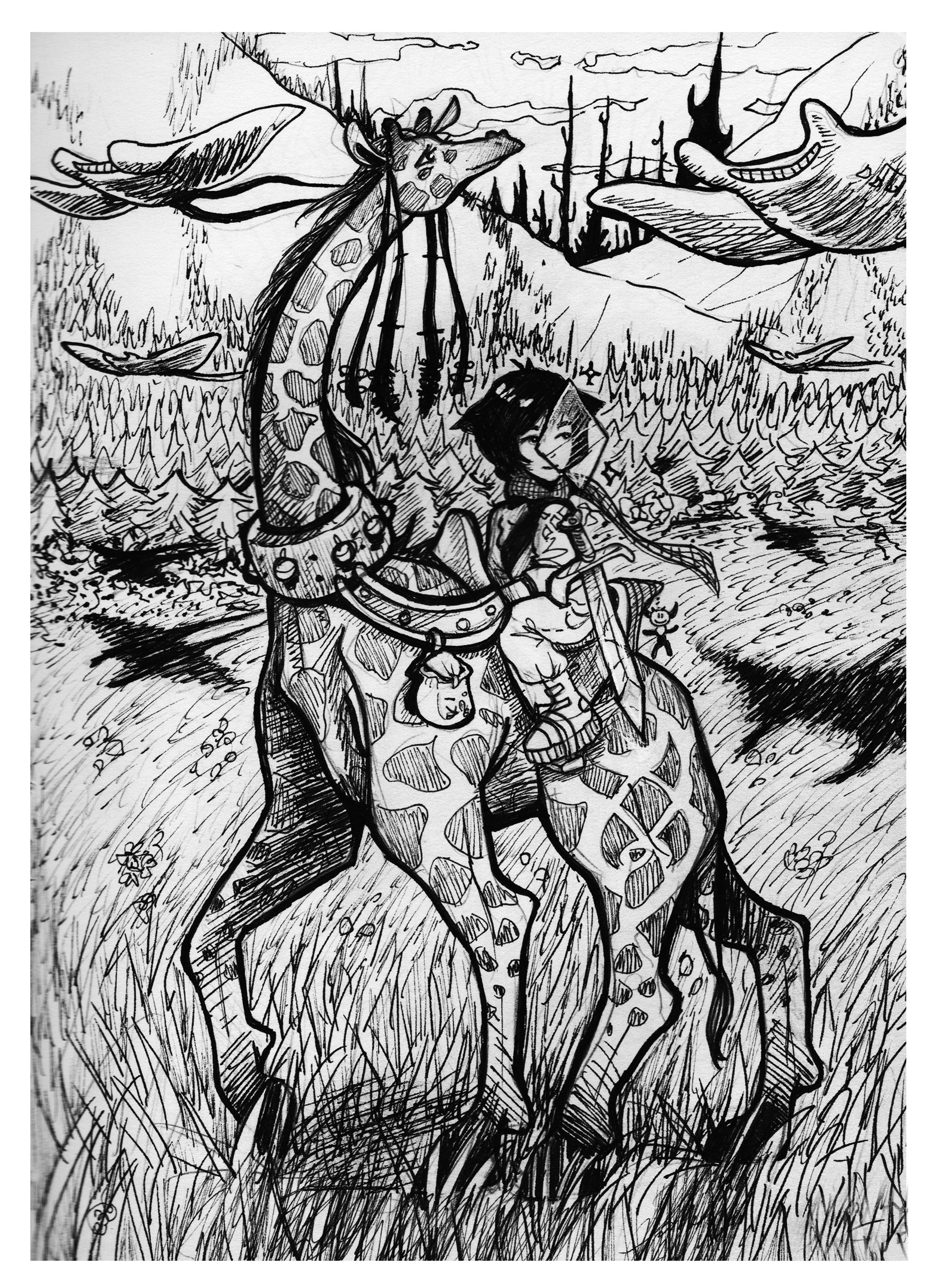 Short poem illustrations - commission