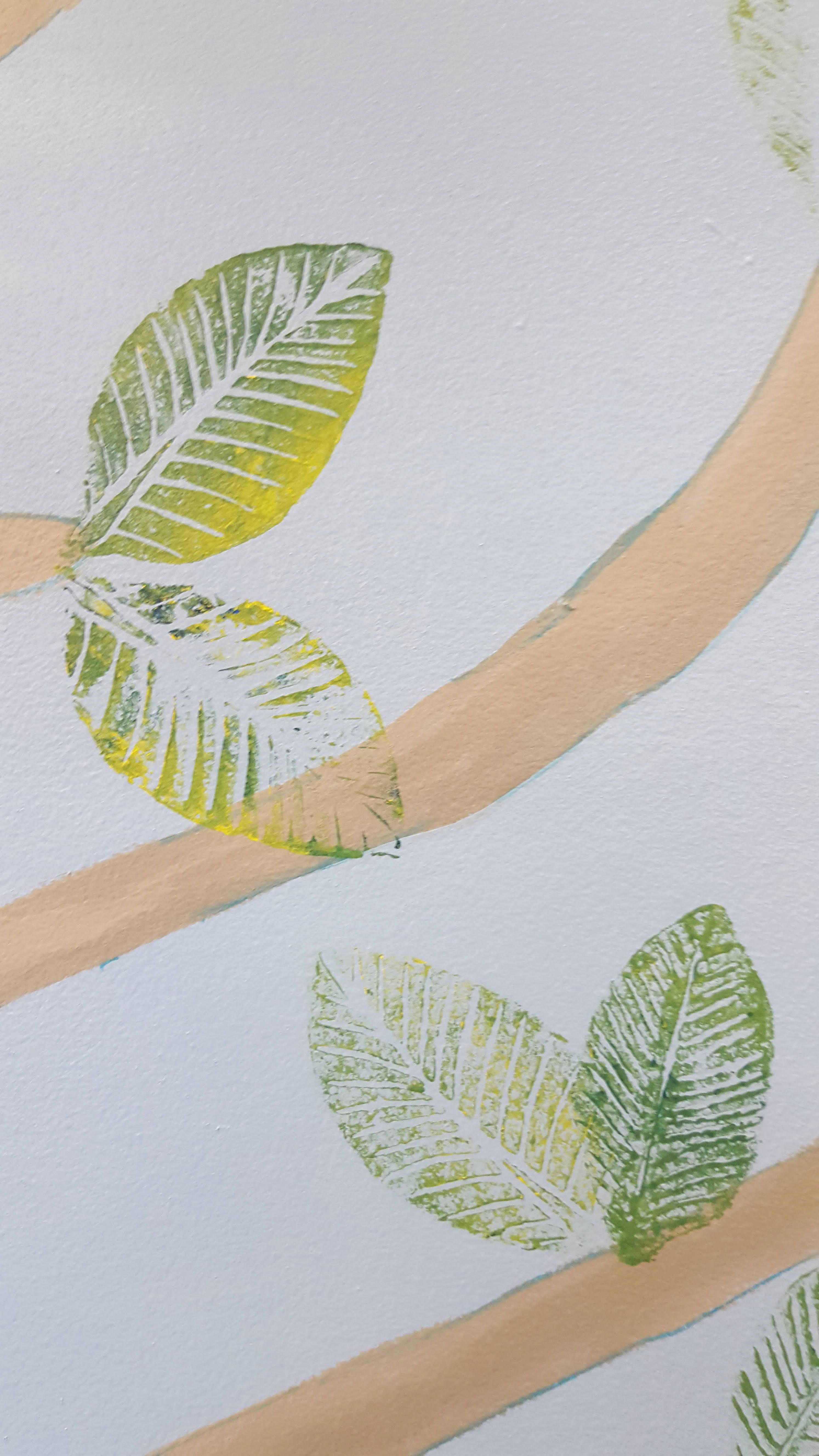 leaf stamp prints