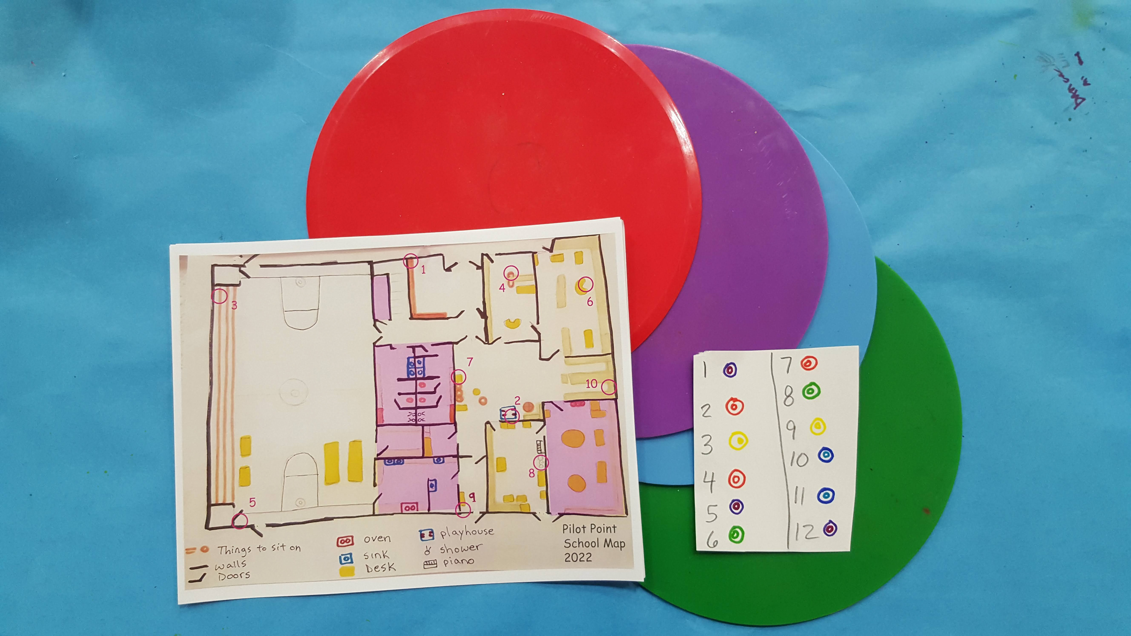 keep track of what color dots you found at each point