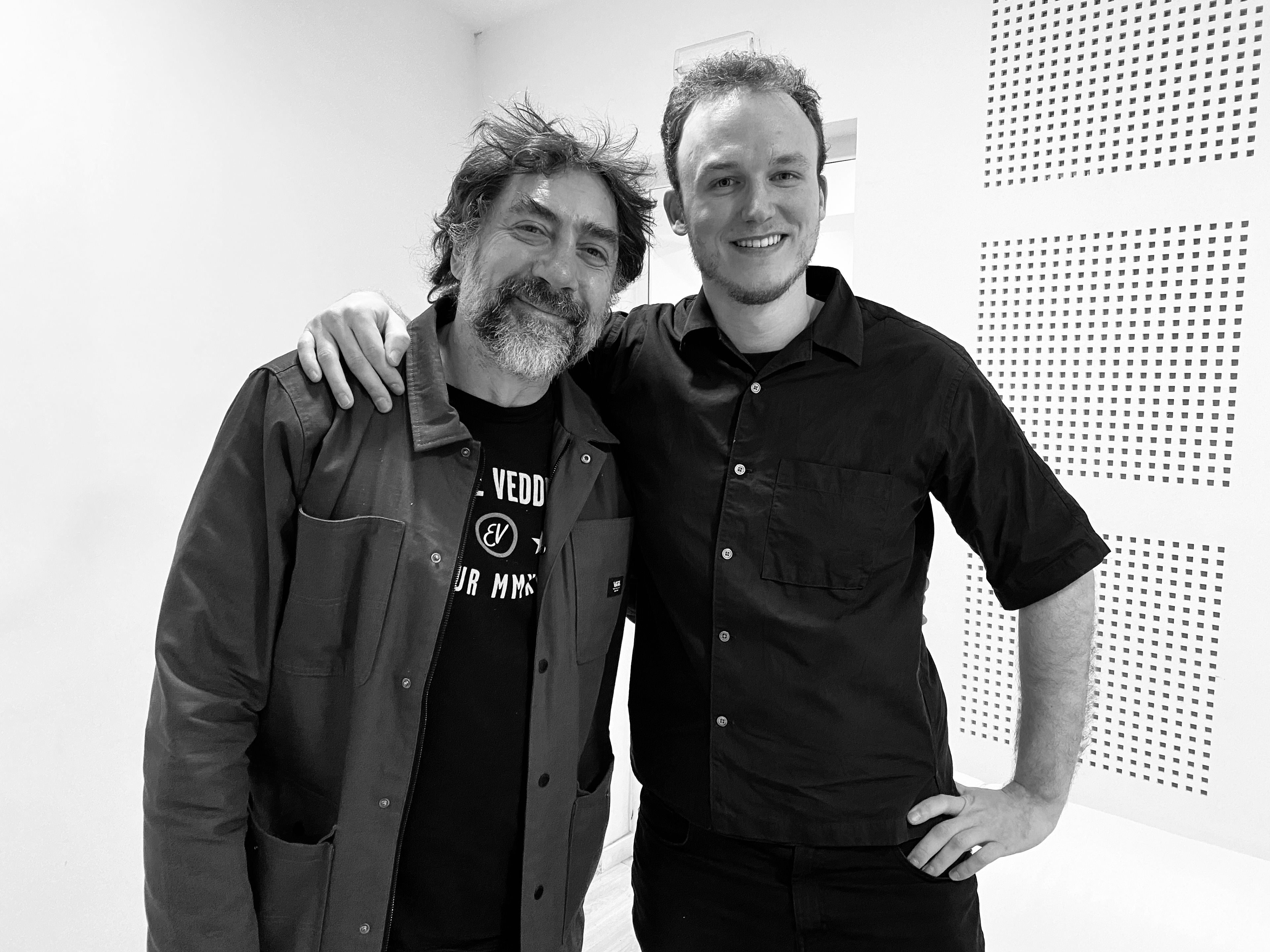 Recording Session for Walking Fernando with Javier Bardem