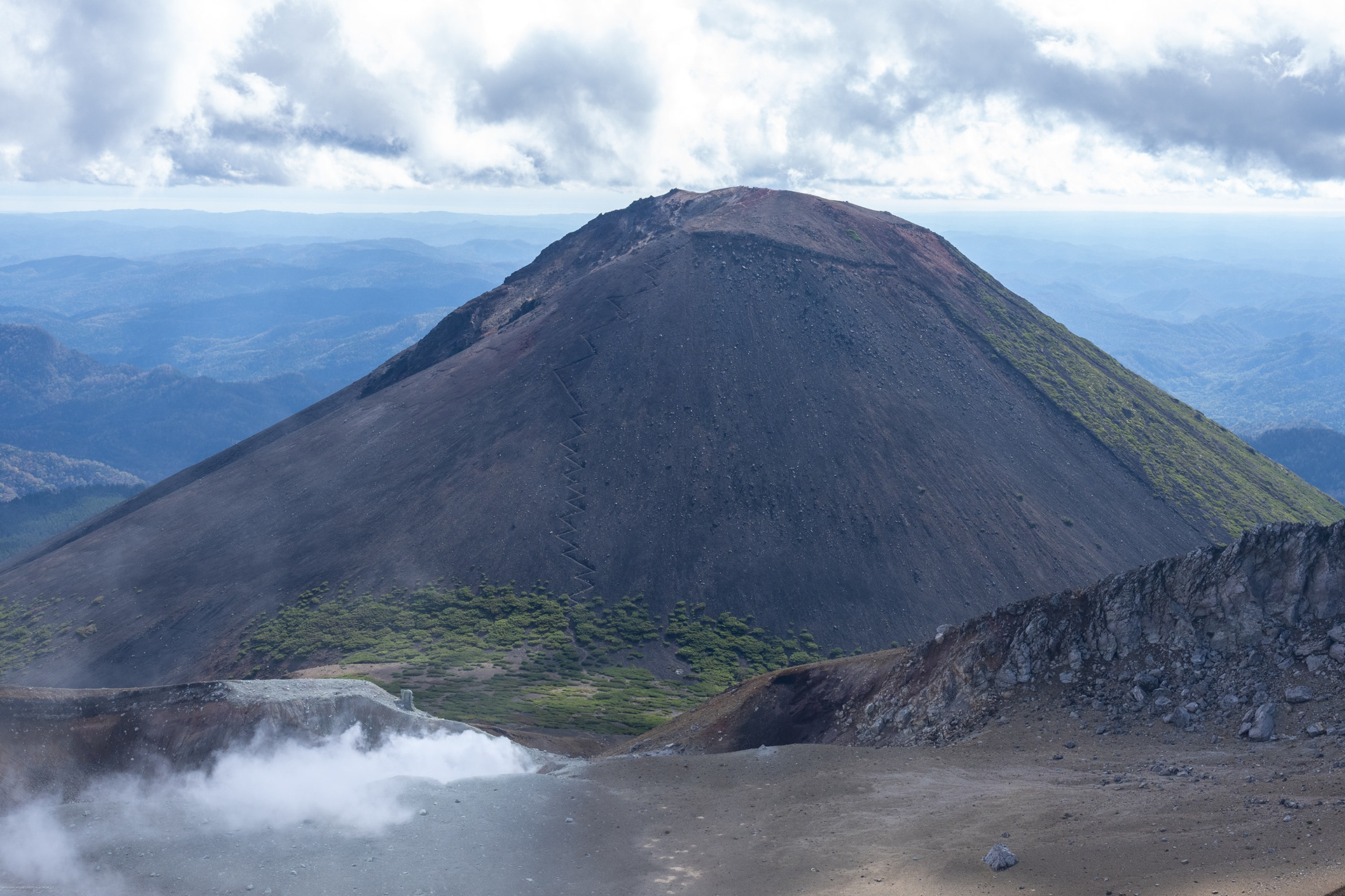 Volcano mountain in Hokkaido, Japan