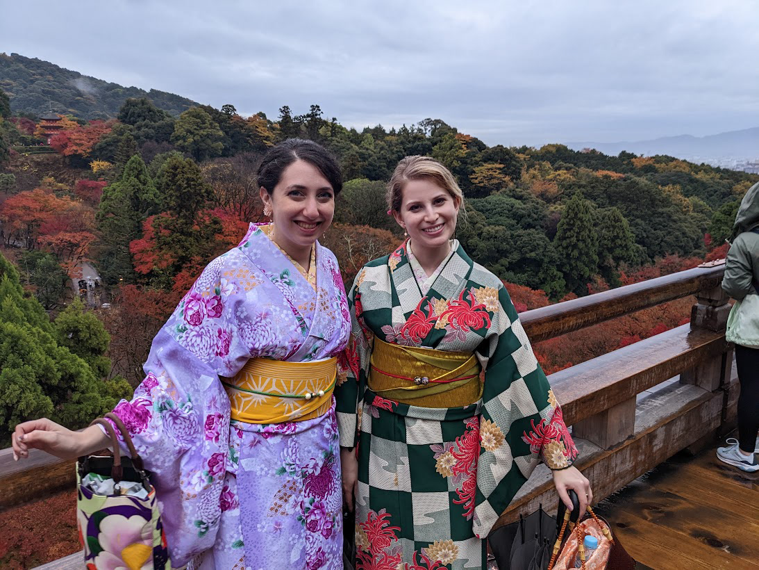 Ari and I at Kiyomizudera, Kyoto, November 2022