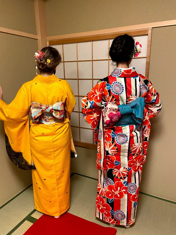 Shira and I in our kimonos - Maikoya - December 2019