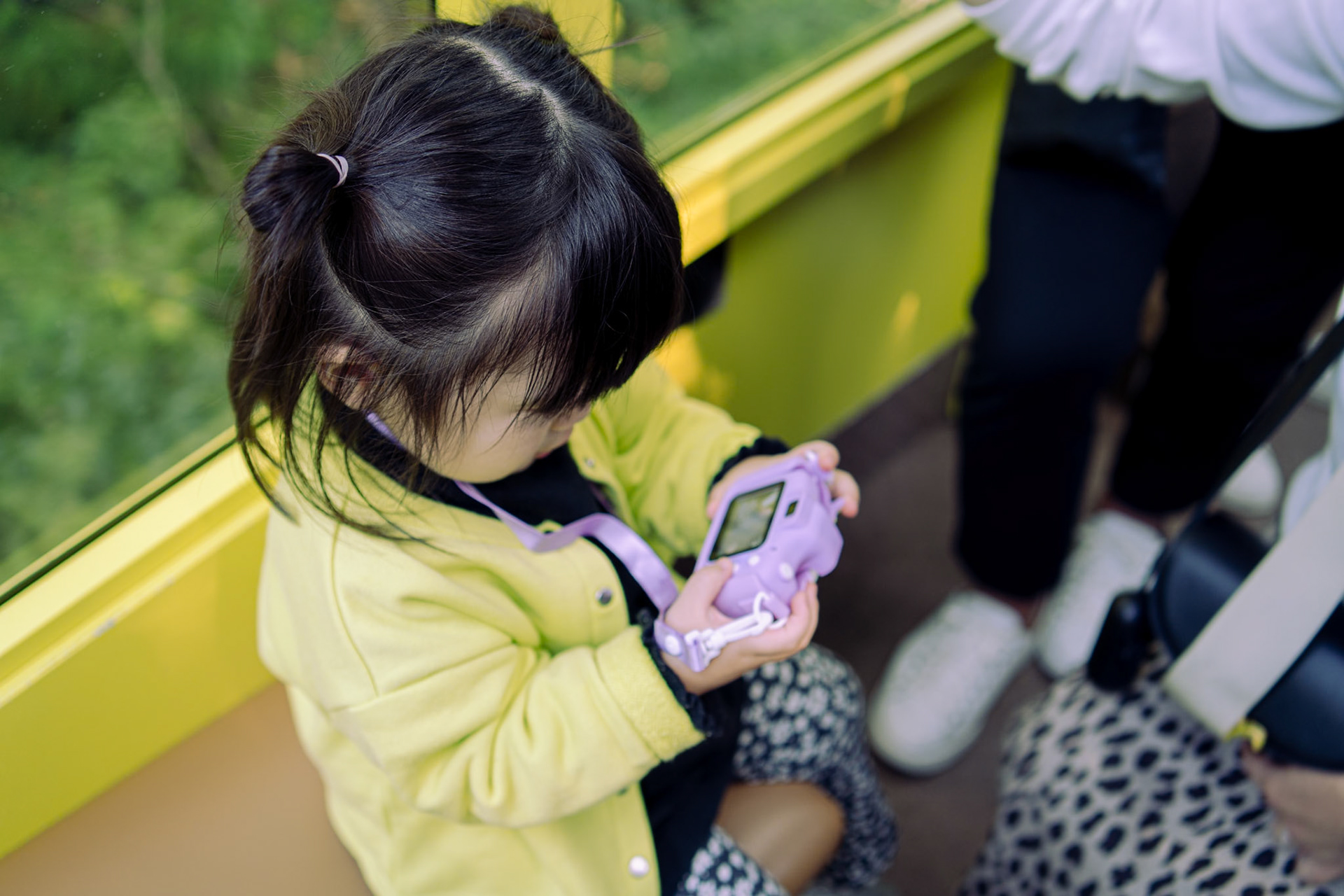 A cutie in the cable car