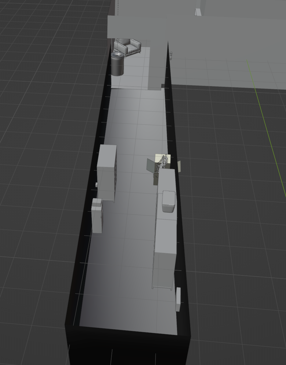 Curved Classroom and Hallway, Walls and Desk table are modeled in Blender, room assets are from CgTrader and Sketchfab, 2025