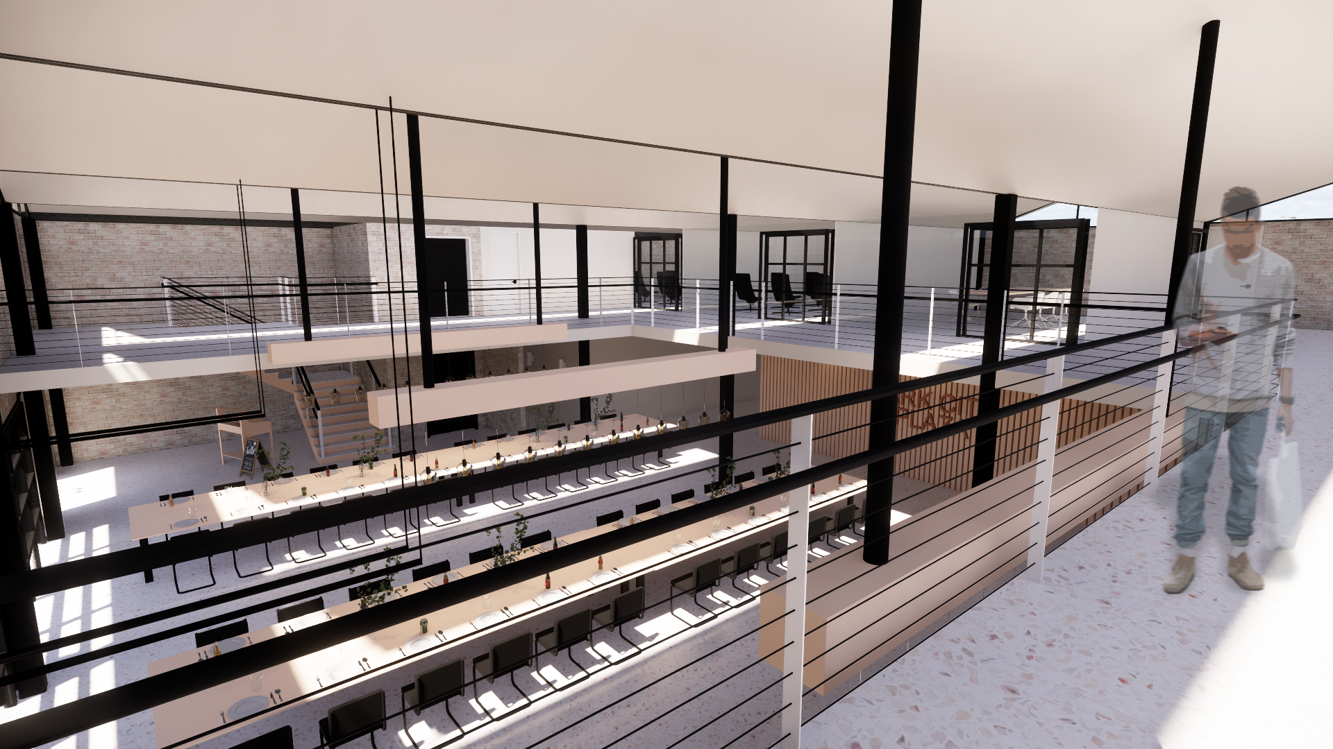 CULINARY SCHOOL 2ND FLOOR CLASSROOMS + BALCONY VIEW