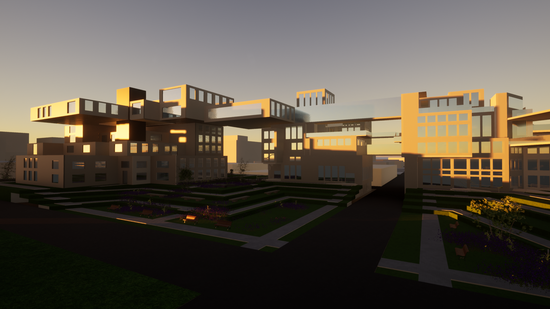 CAMPUS AT SUNSET