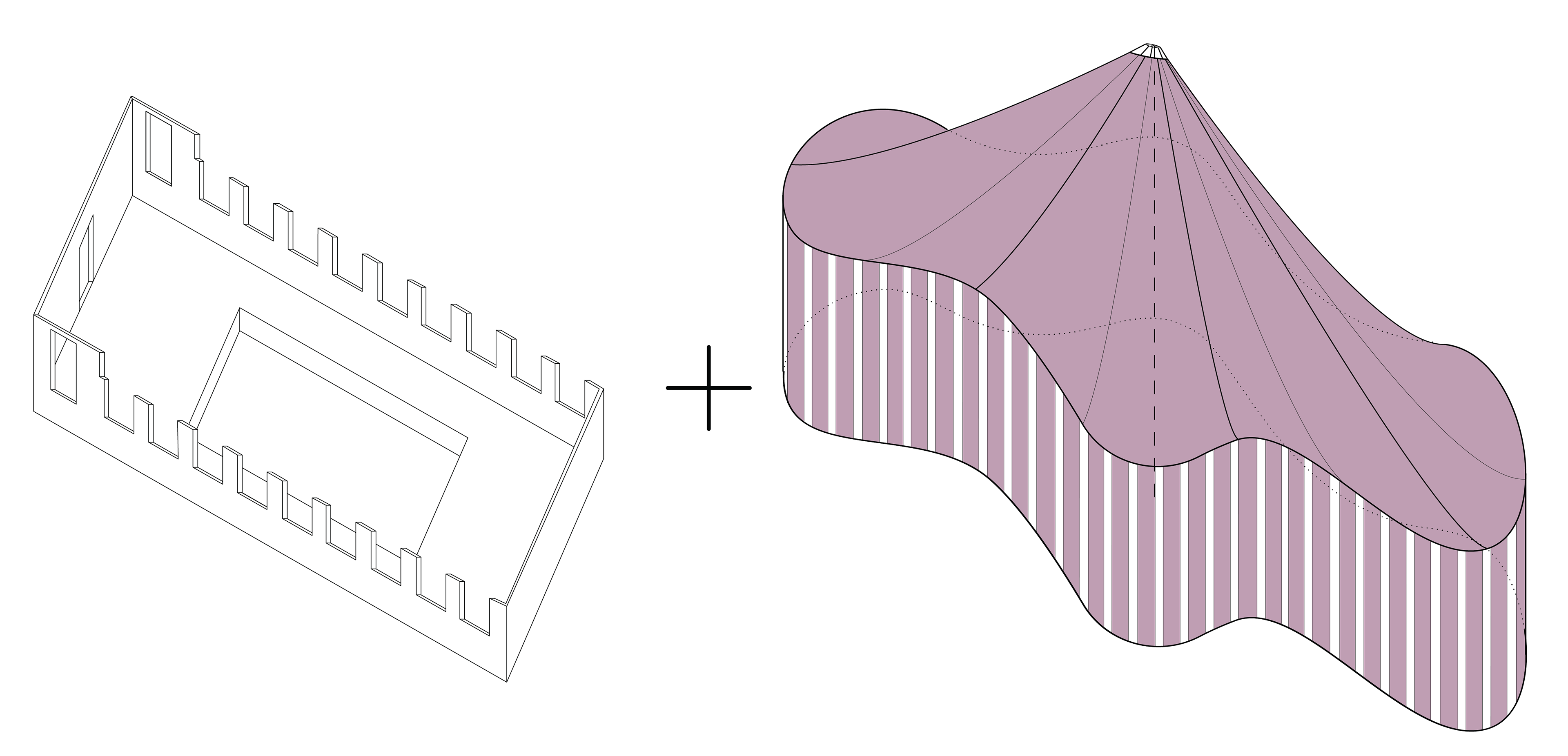 CONDITION OF EXISTING RUINS + OVERHEAD STRUCTURE