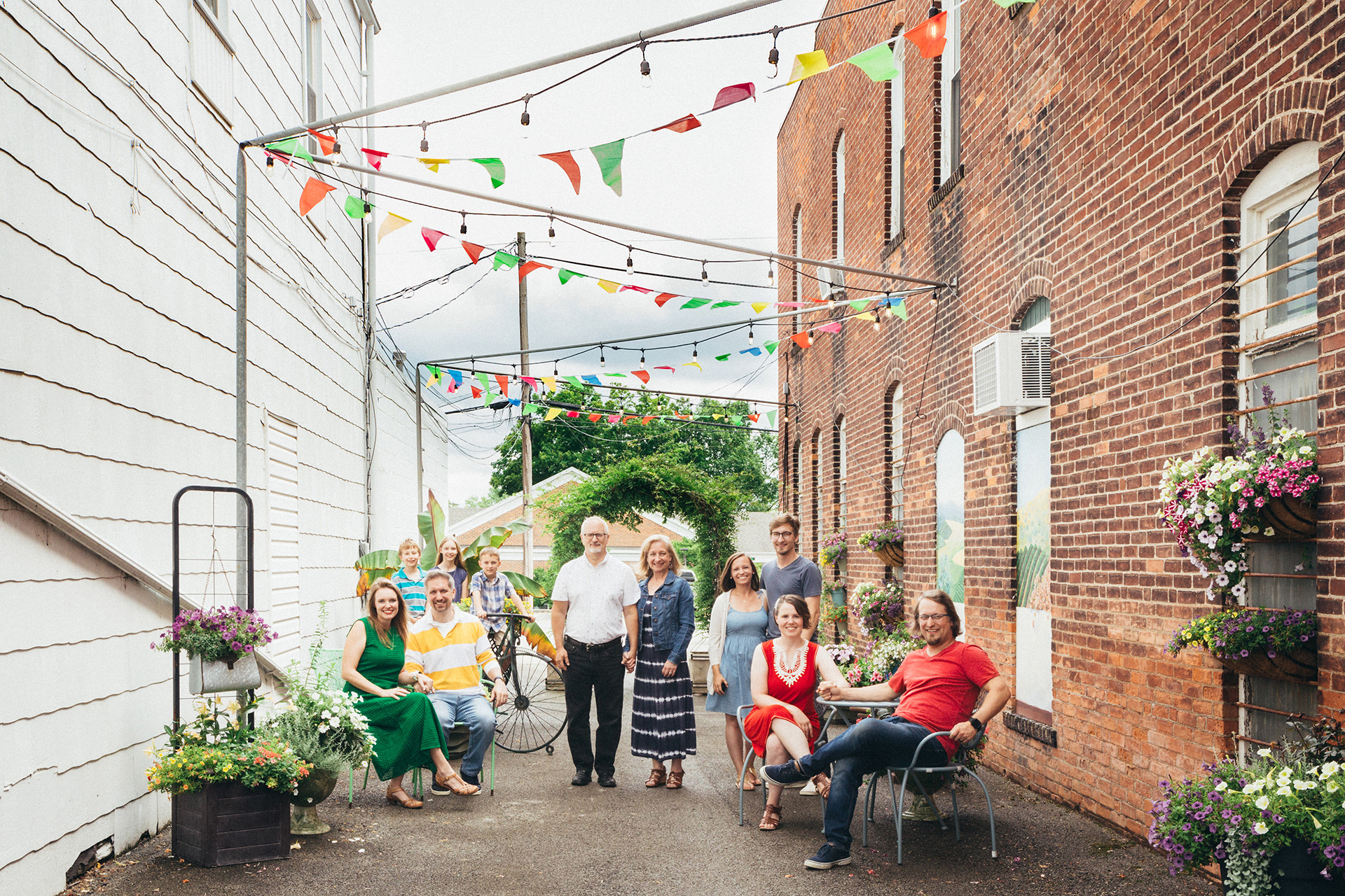 Impromptu alleyway family self-portrait