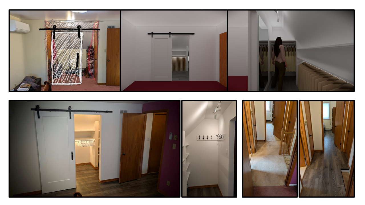 DESIGN, CLOSET REMODEL & VINYL FLOORING