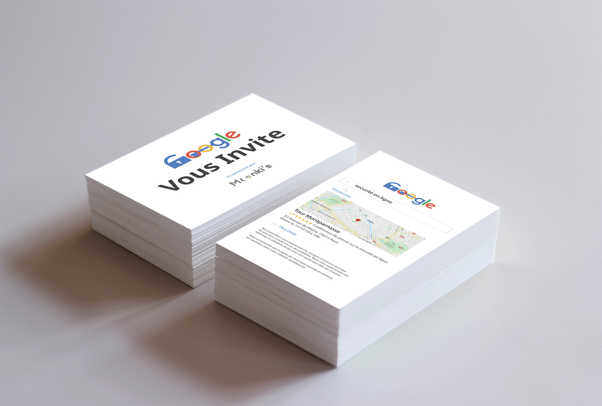 Carte de visite Google security
