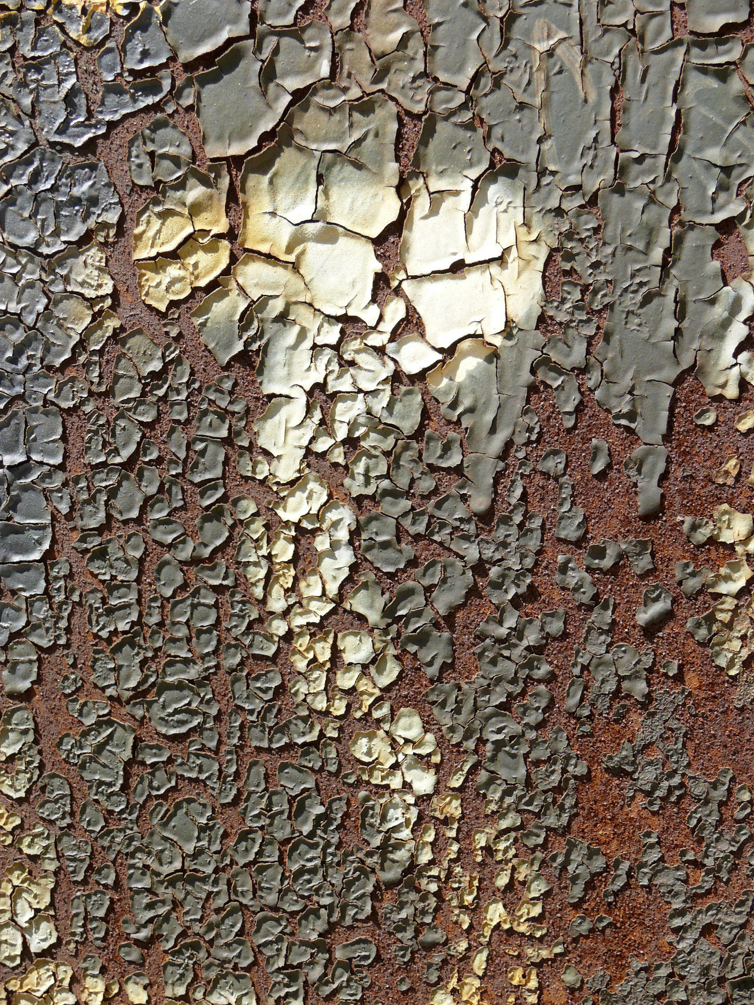 Peeling paint and graffiti