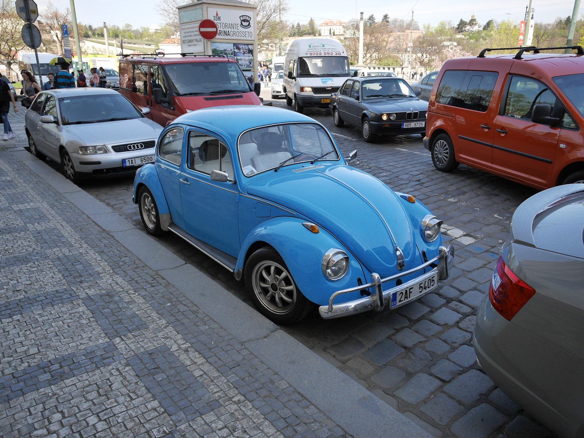 A blue VW