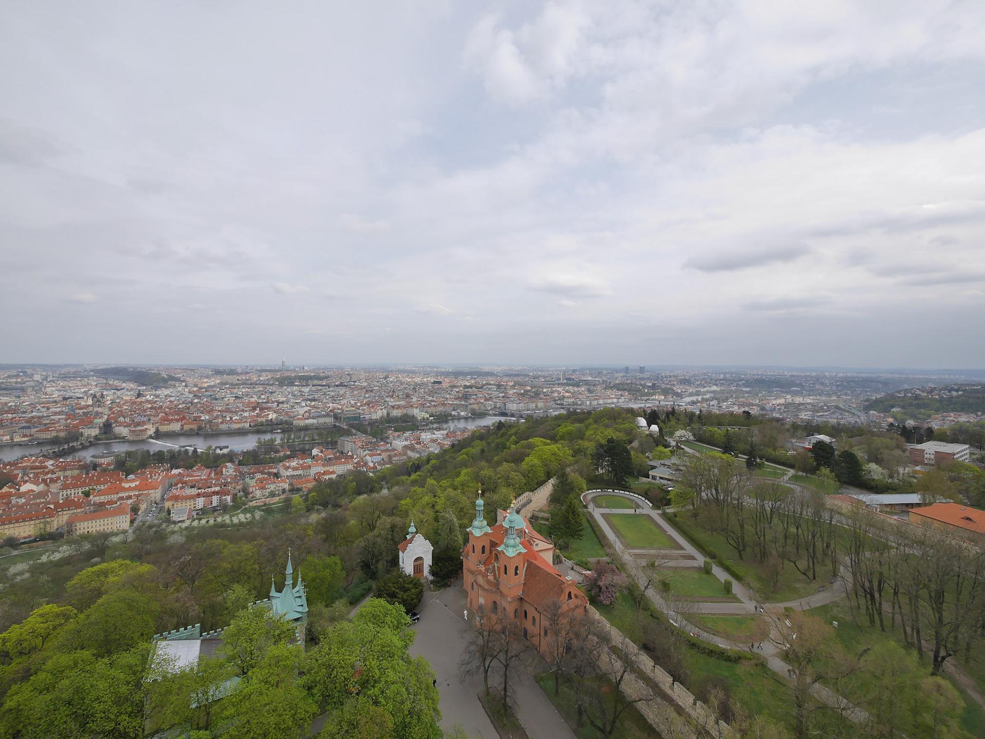 Birds Eye View of Prague from Petrin Hill