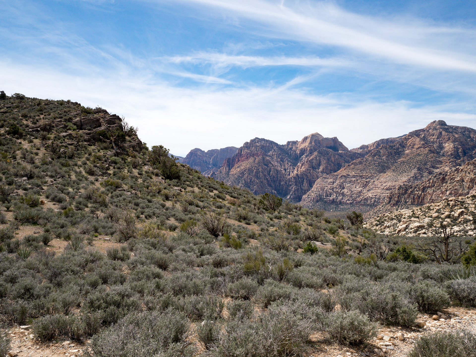 In October, 2015 I was in Las Vegas for AWS reInvent conference. One of the things I wish I had time for was visit the natural areas around Las Vegas. This time (March, 2016), however, we rented a car at Harrah’s and went hiking in the Red Rock Canyon National Conservation Area (https://en.wikipedia.org/wiki/Red_Rock_Canyon_National_Conservation_Area). There is no way to properly capture the beauty of the Red Rock, no way to pick a perfect lens or a perfect camera. You need to be there to fully appreciate it.

Note on the workflow: I am glad I took these photos using RAW+JPEG format. Normally I only shoot JPEG, but since I only recently got the Olympus PEN-F I wanted to be on the safe side and have RAW available to me. Somehow in the JPEGs the camera subdued the colors and blew out the highlights. Reds weren’t as red as I remember them, for instance, and the sky had more texture to it. Luckily, RAW had all that information and so I was able to easily post process the files in Lightroom.