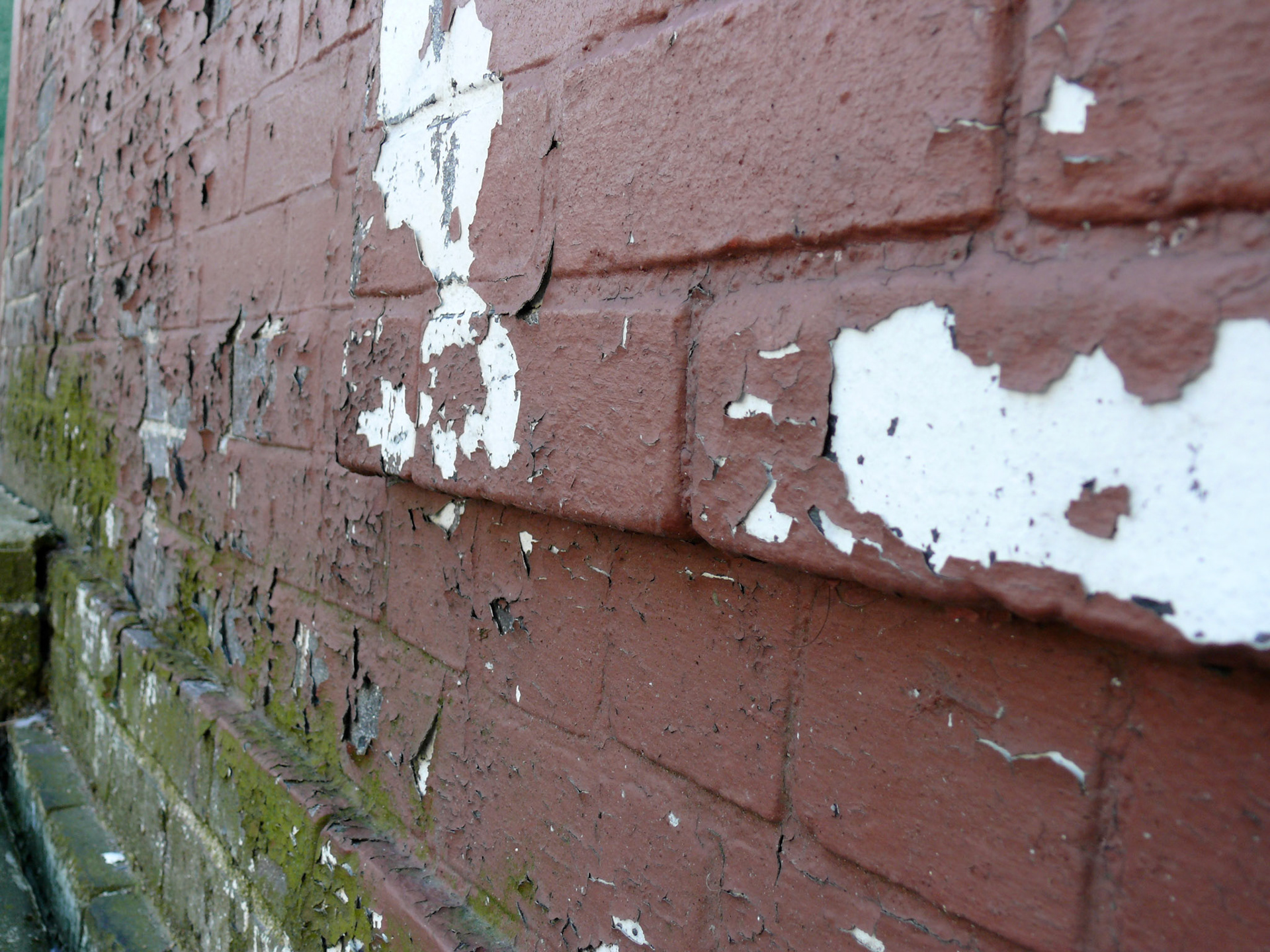 Bricks and peeling paint