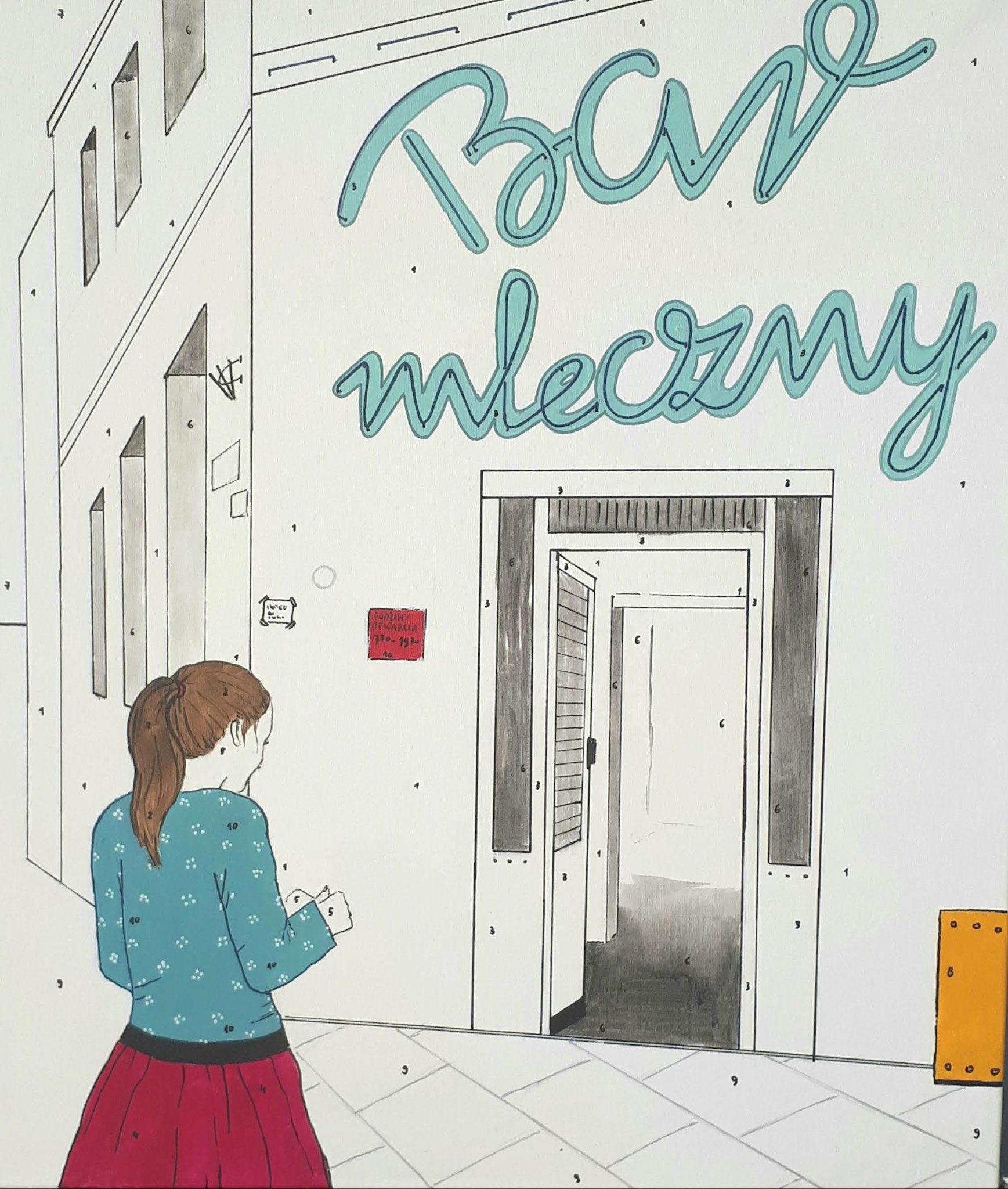 Bar mleczny, 70x80cm