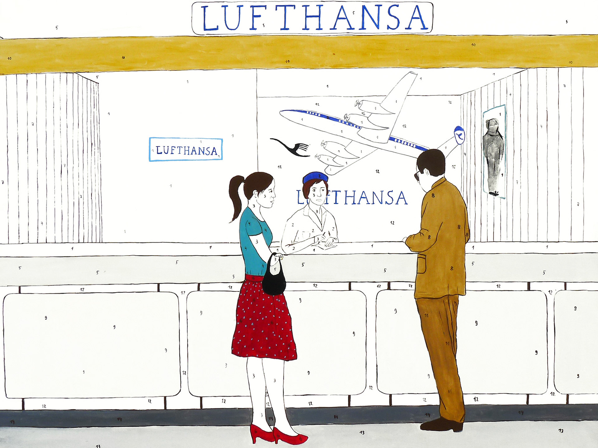 Lufthansa, 120x90cm