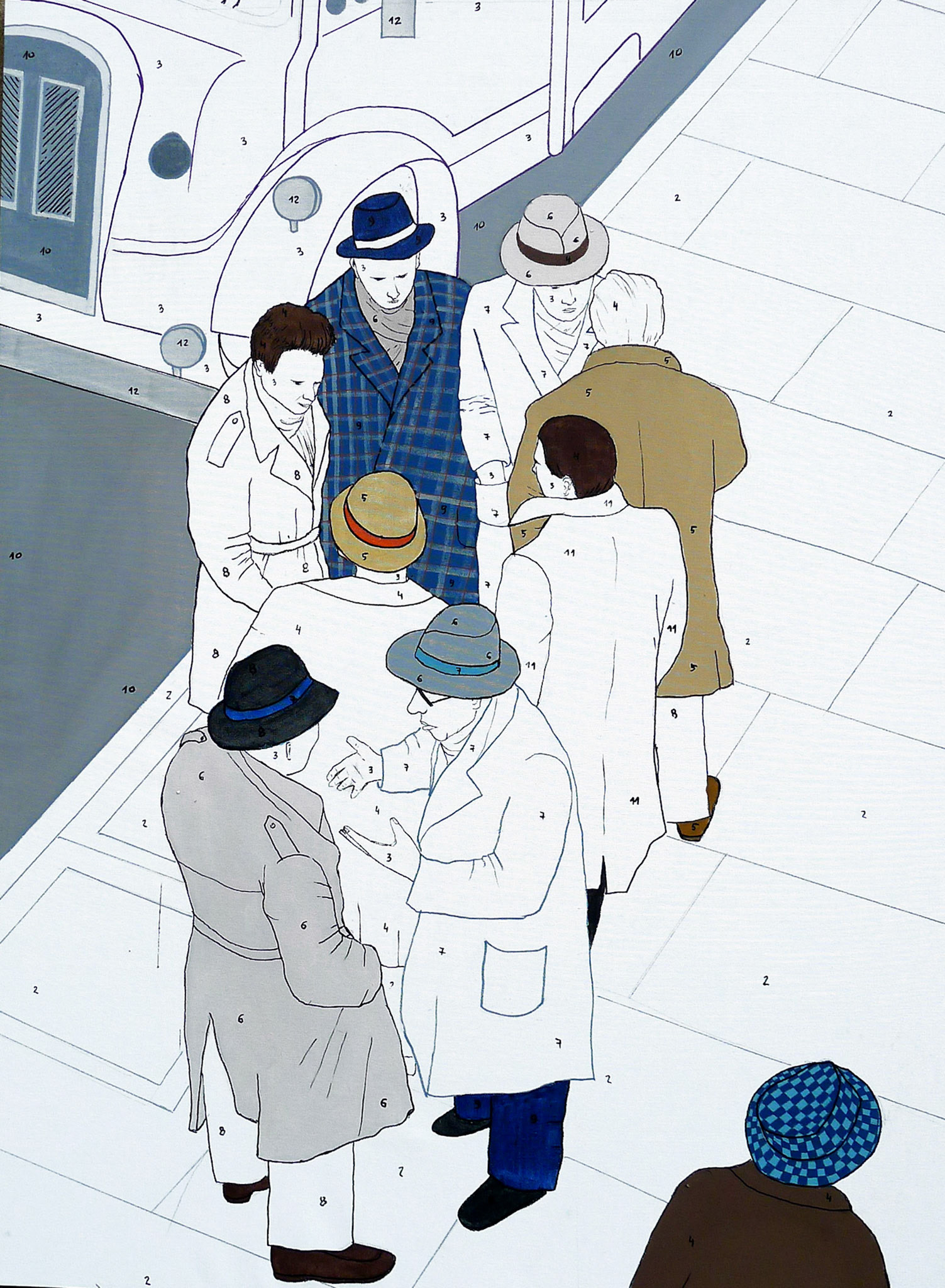 Rozmowa, 110x80cm