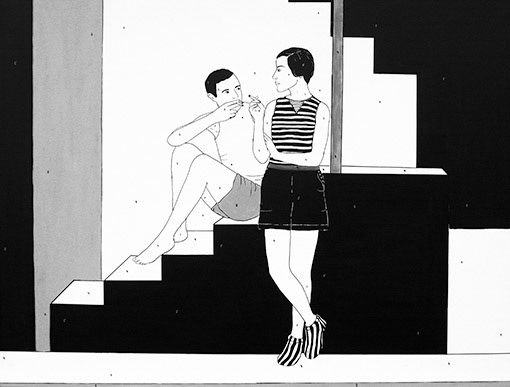 Schody, 120x90cm