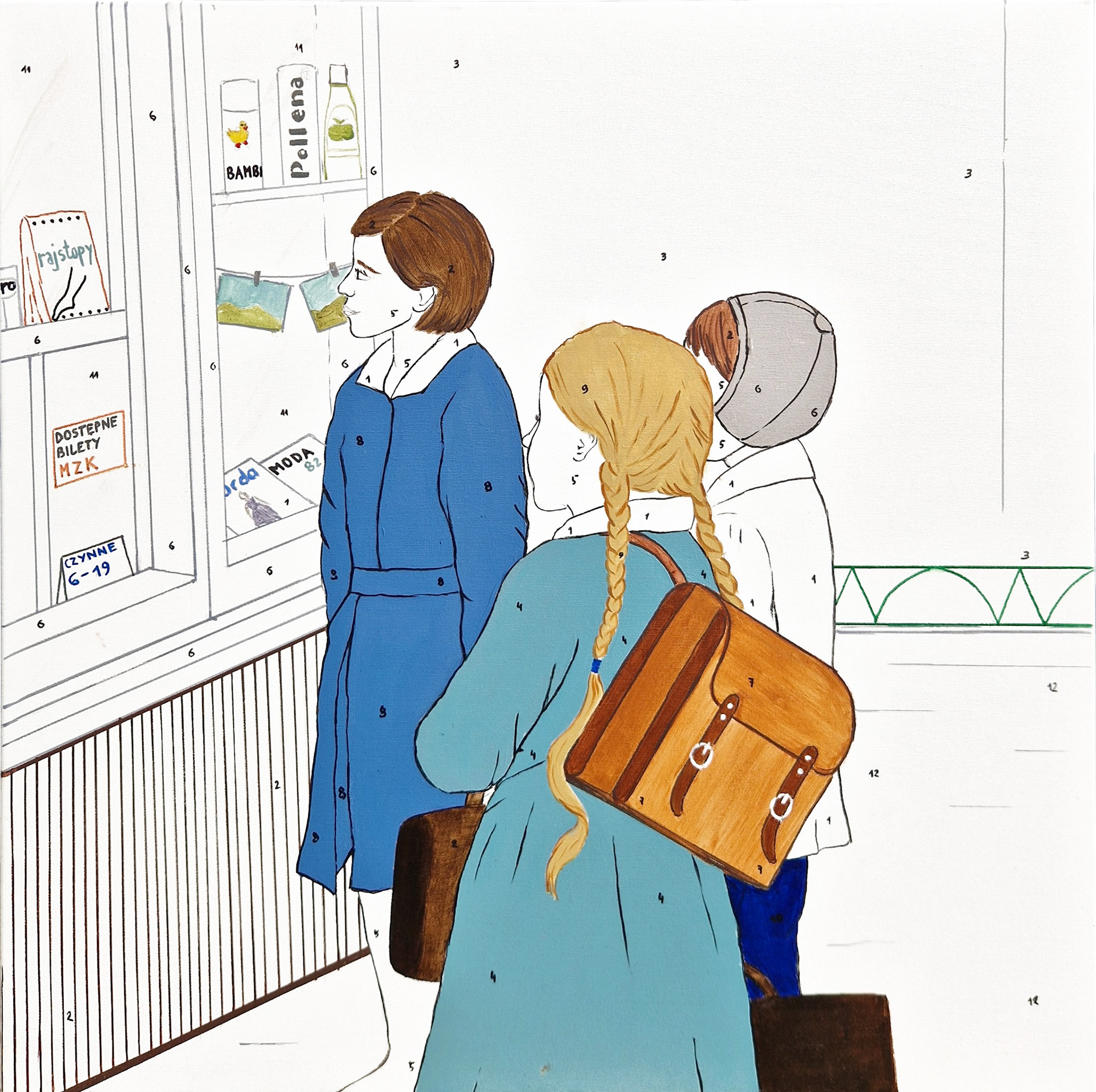 Kiosk - 70x70 cm (akryl na płótnie)