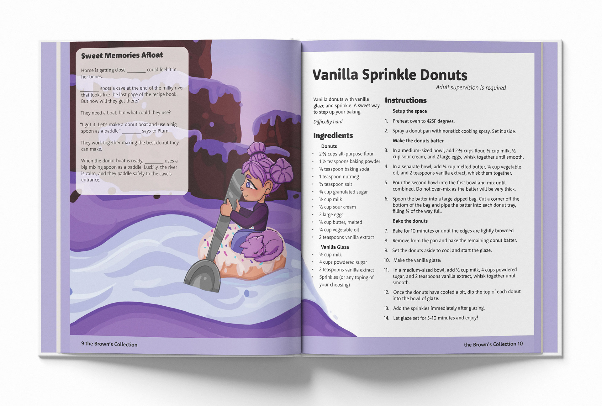 Mockup of the third spread.