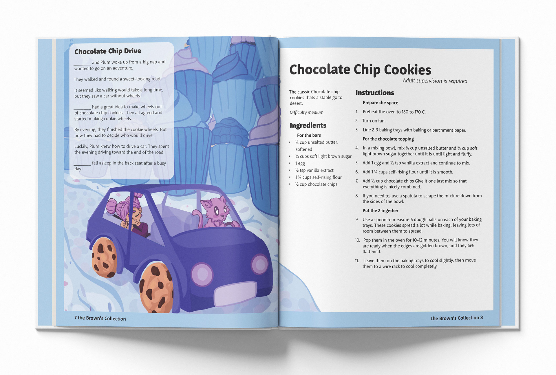 Mockup of the second spread.