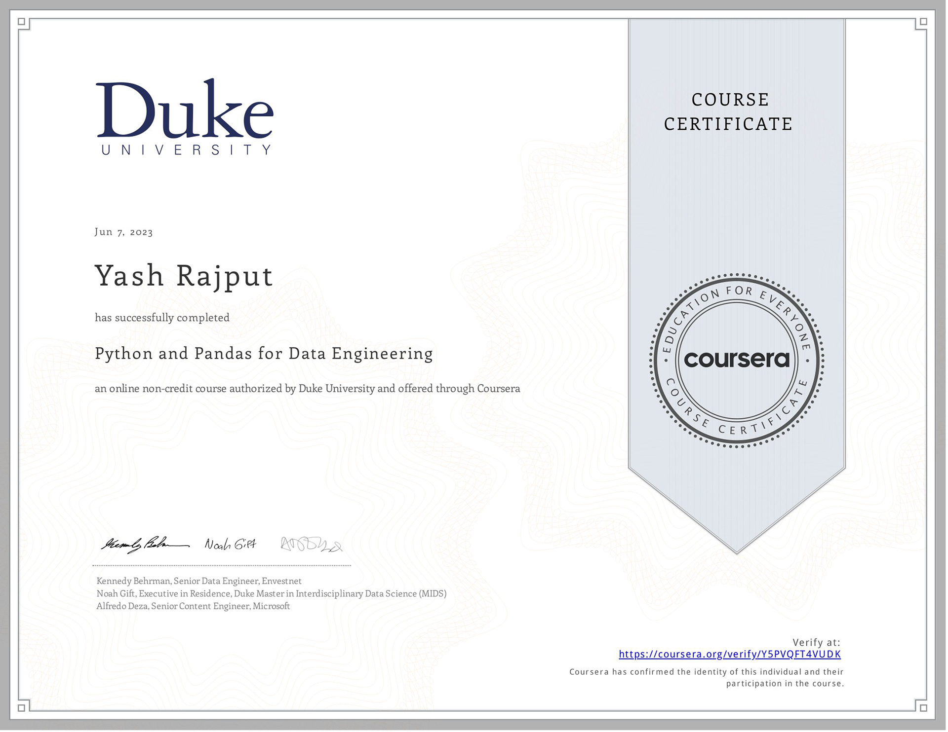 Python and Pandas for Data Engineering