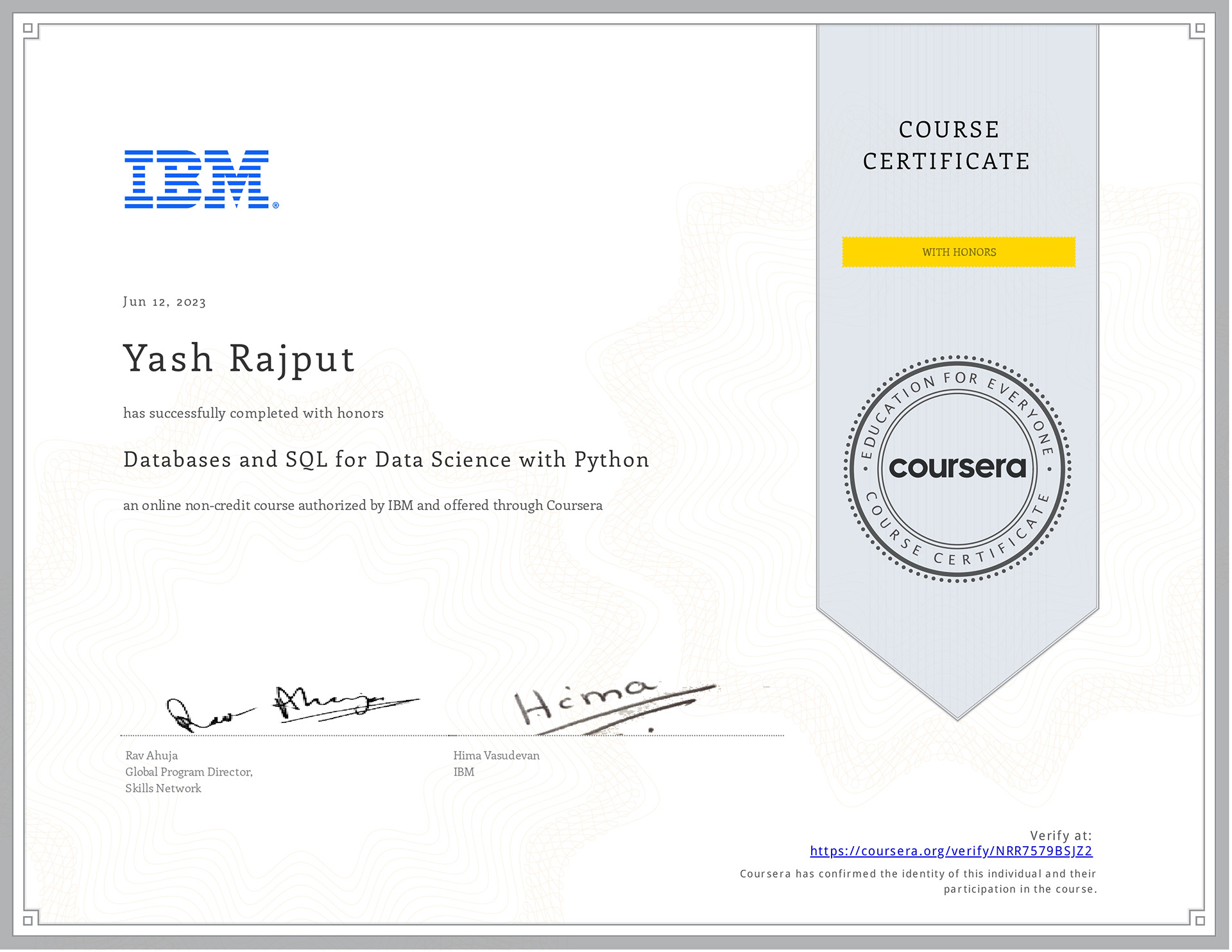 Databases and SQL for Data Science with Python
