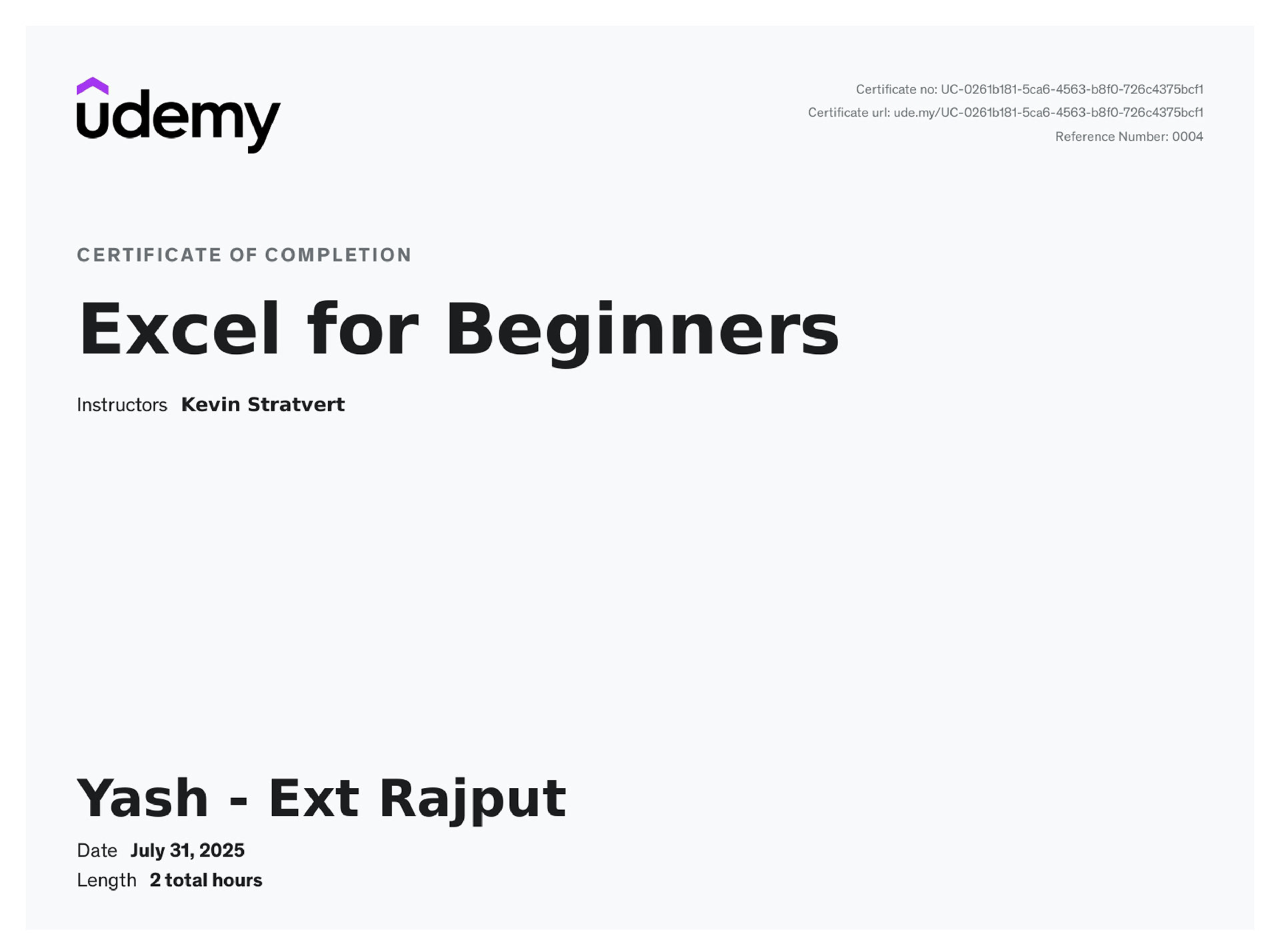 Excel for Beginners