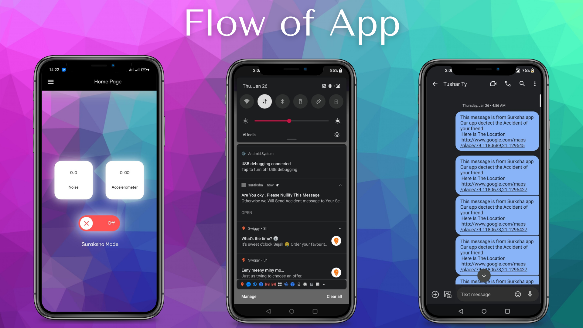 Different Stages of the App