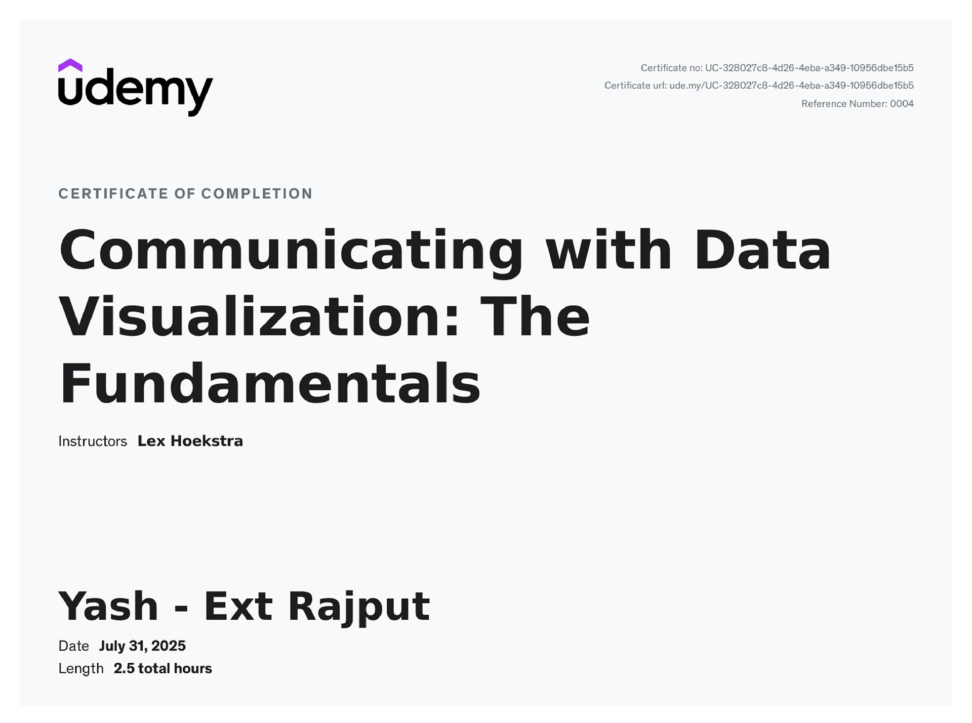 Fundamentals of Data Visualization