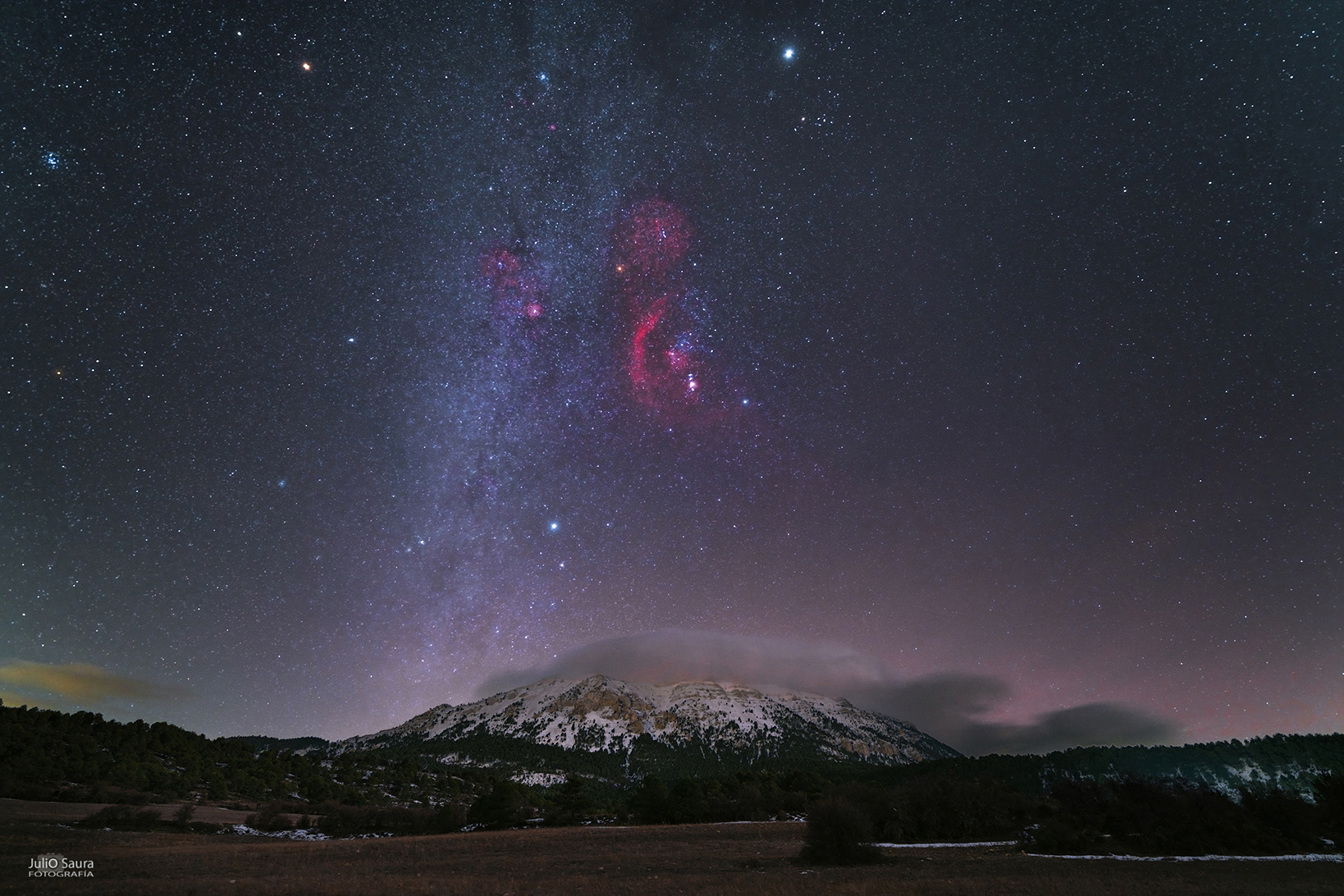 Vía Láctea de invierno en La Sagra