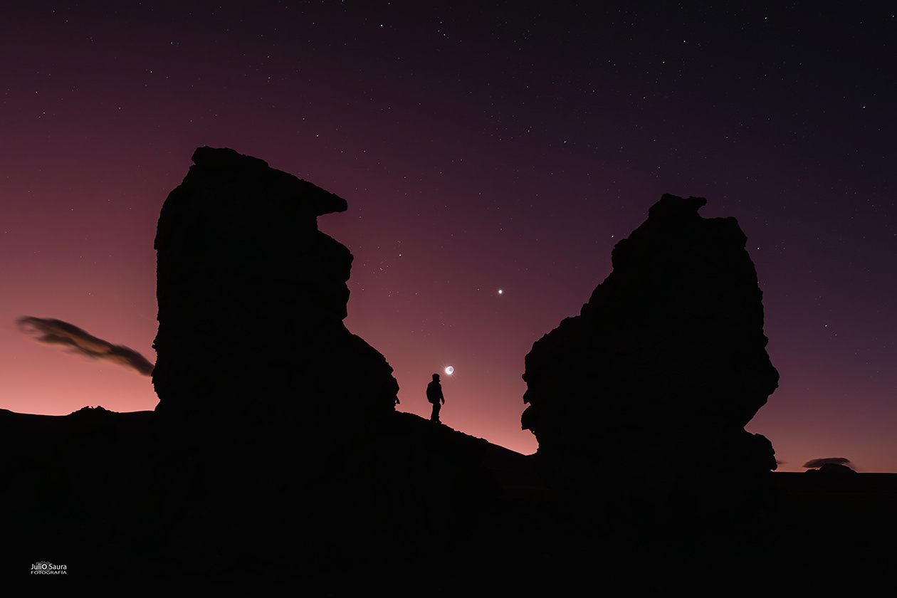 Monjes de La Pacana. Luna y Venus