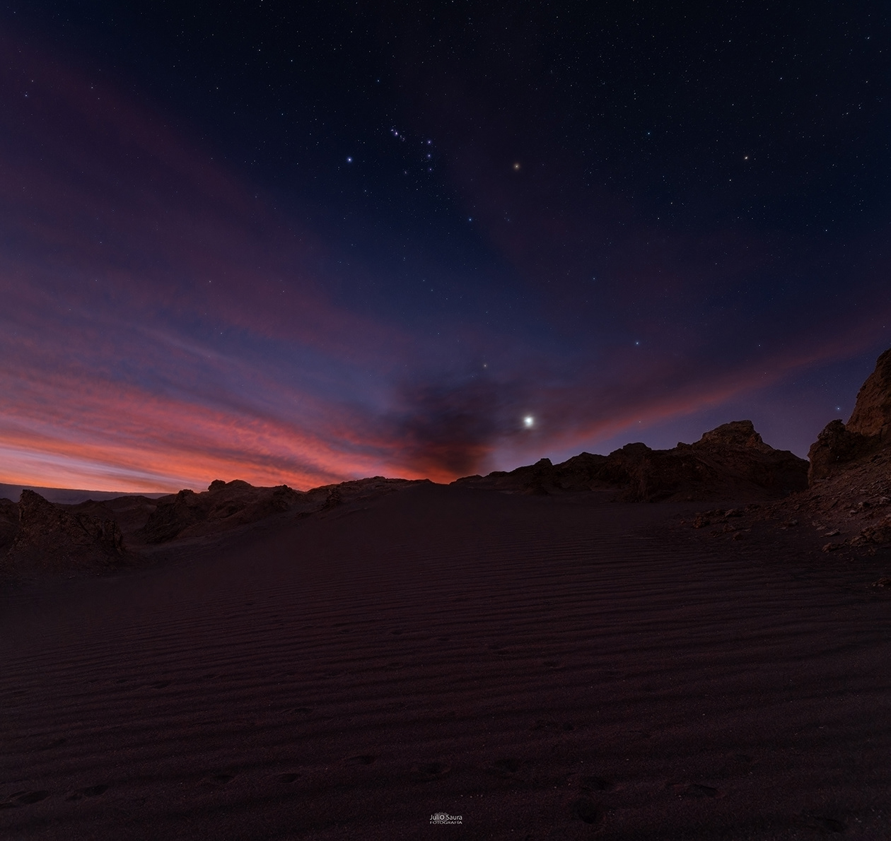 Valle de La Luna. Atardecer con Orión