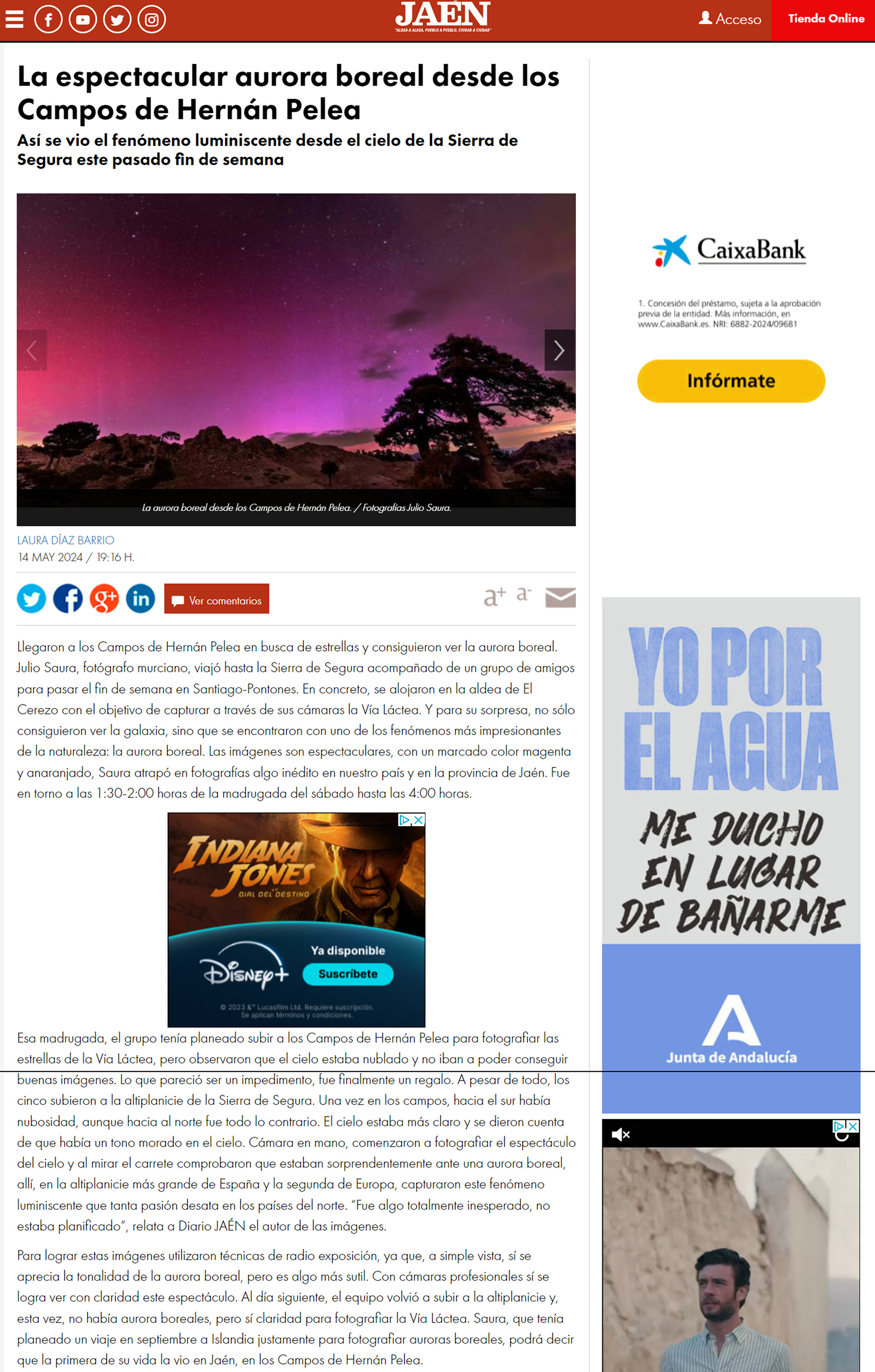 En los periódicos de Jaén