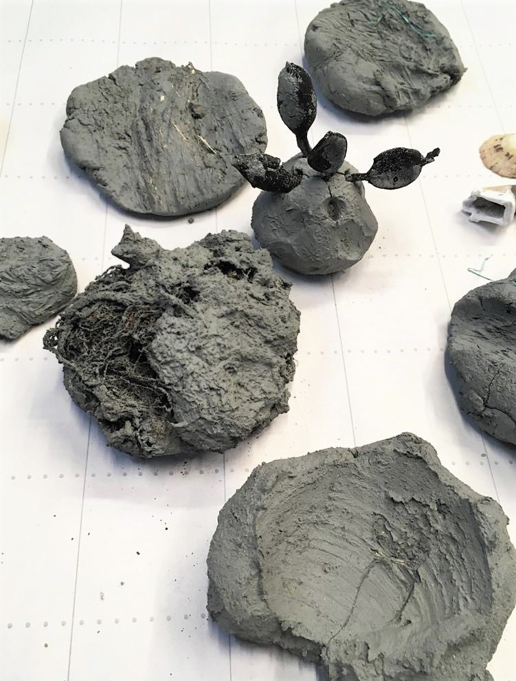 Miniature clay sculptures made during Kirsten's workshop / Copyright © Christopher Pearson 2019