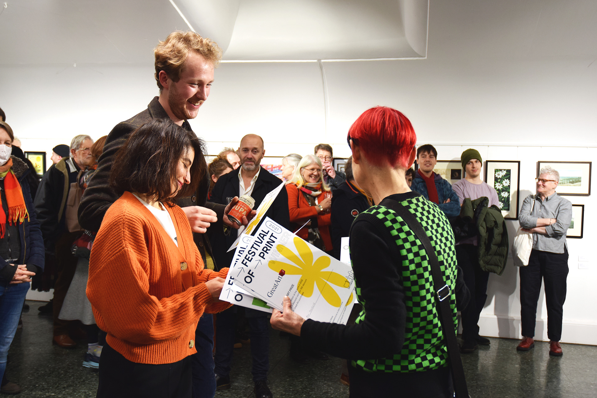 Lorena Herrero and I accepting our awards from guest speaker Oona Grimes | Copyright © Boglarka Eliz Varga 2021