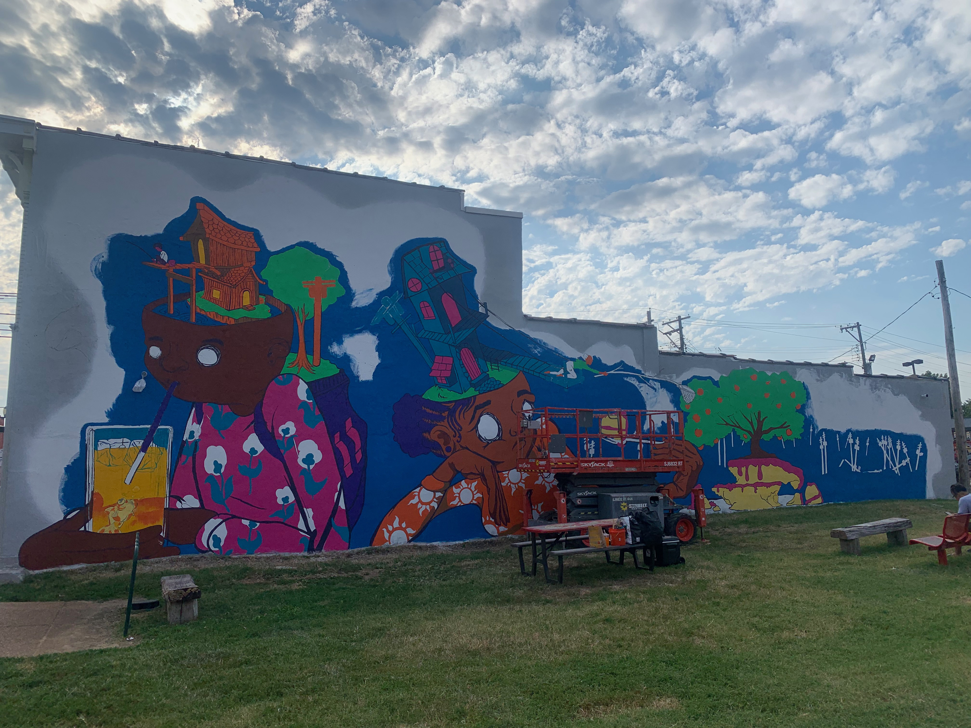 3/4 progress of the mural