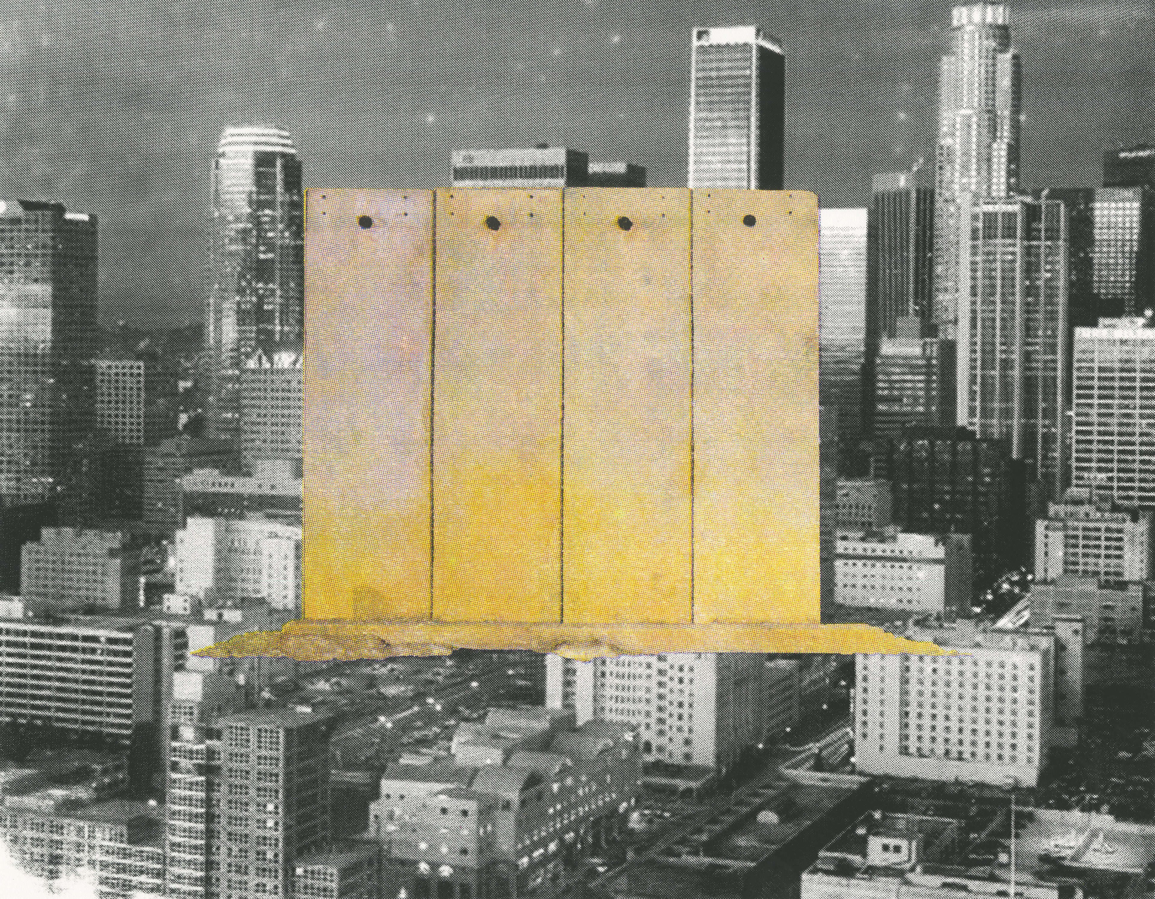 "Is Your Freedom Somebody Else's Oppression?" Collaboration with Vince Stemmler 5-layer silkscreen 11x14
