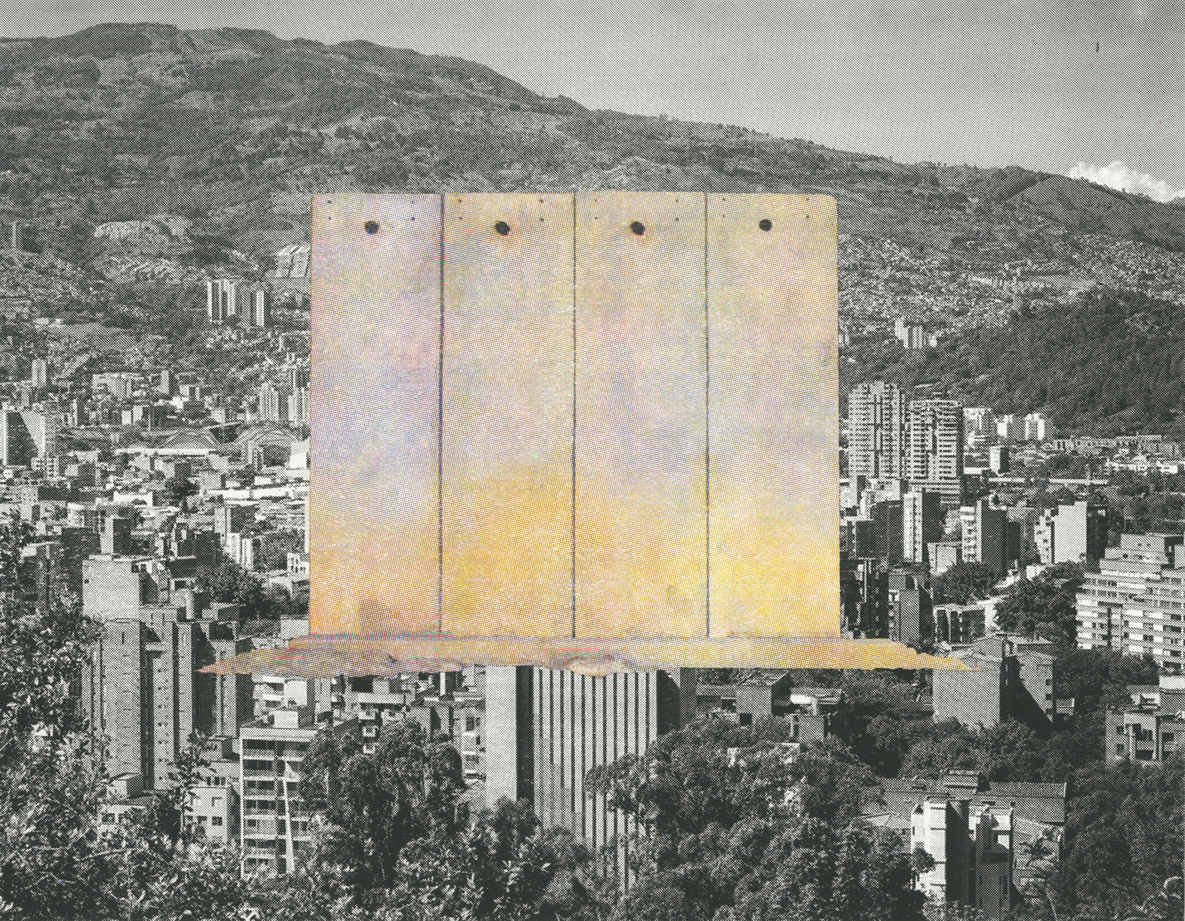 "Is Your Freedom Somebody Else's Oppression?" Collaboration with Vince Stemmler 5-layer silkscreen 11x14